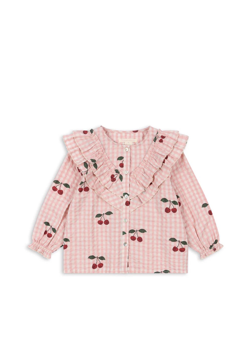 KONGES SLØJD / KIM FRILL BLUSE - CHERRY CHECK