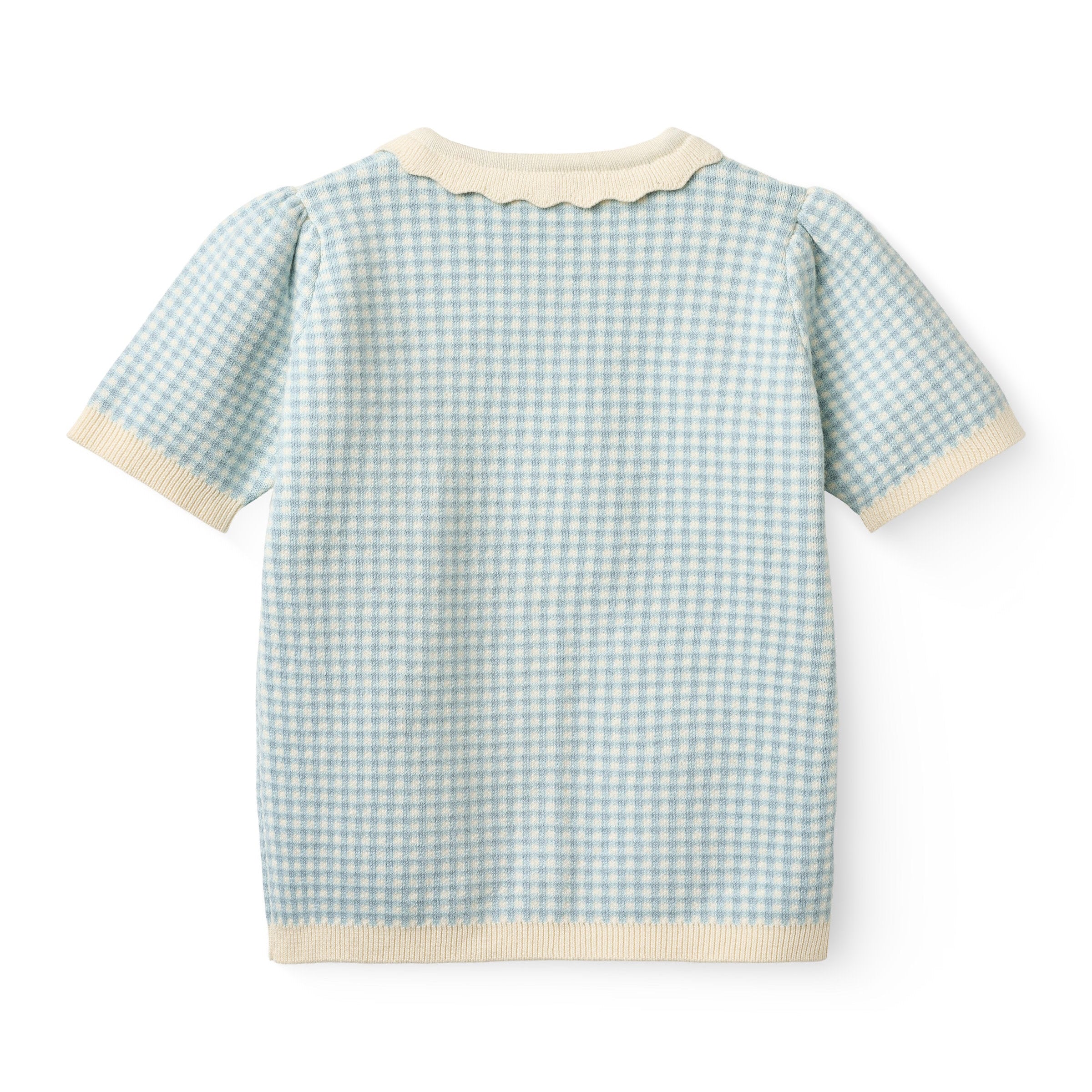 COPENHAGEN COLORS / JACQUARD CARDIGAN - DUSTY BLUE - Mini Monde Copenhagen