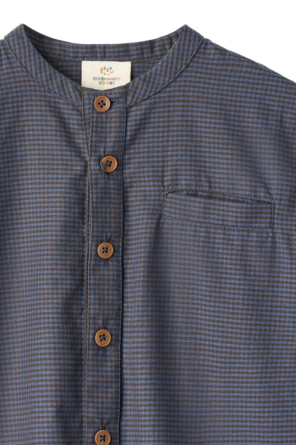 COPENHAGEN COLORS / SKJORTE MED TERN - BROWN BLUE CHECK