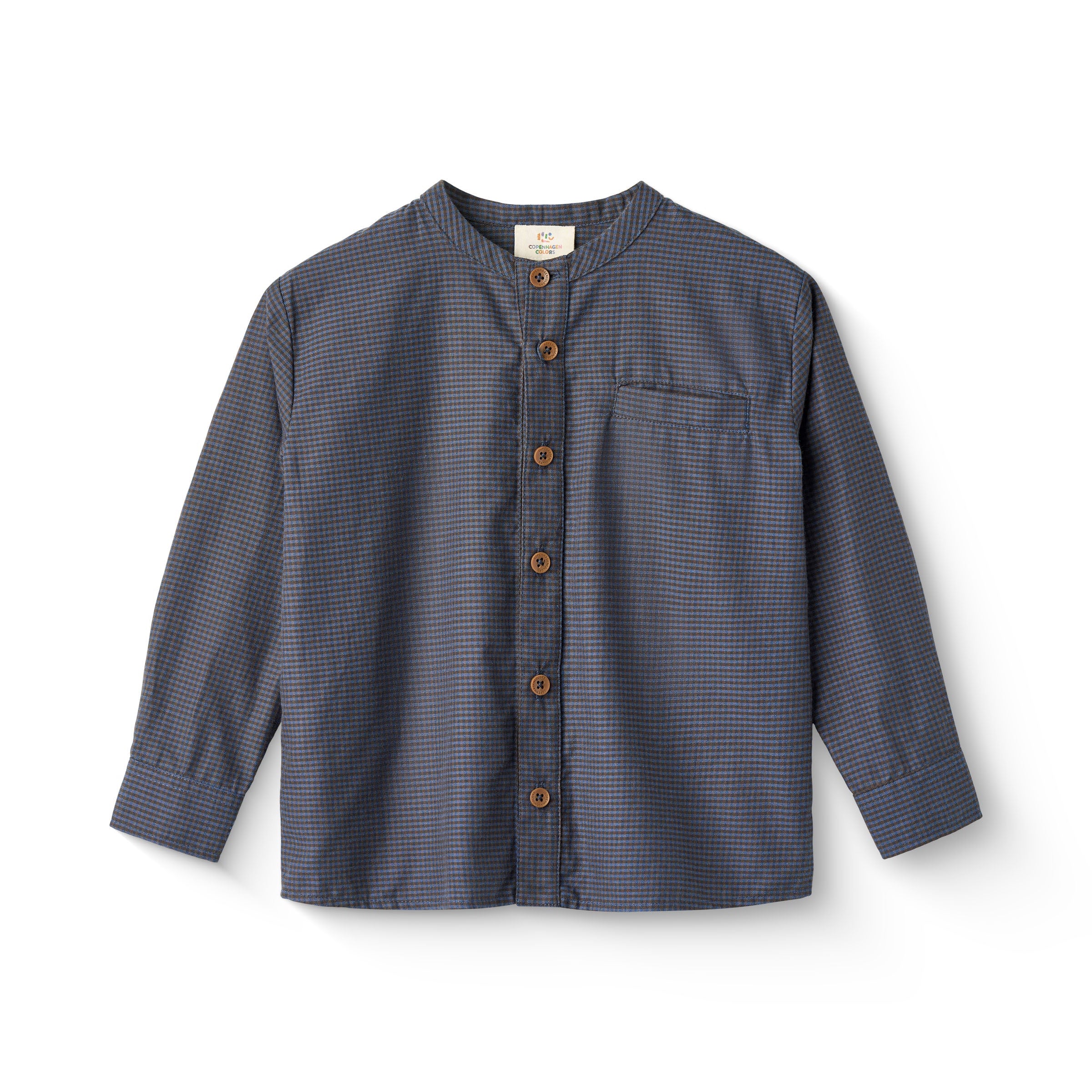 COPENHAGEN COLORS / SKJORTE MED TERN - BROWN BLUE CHECK