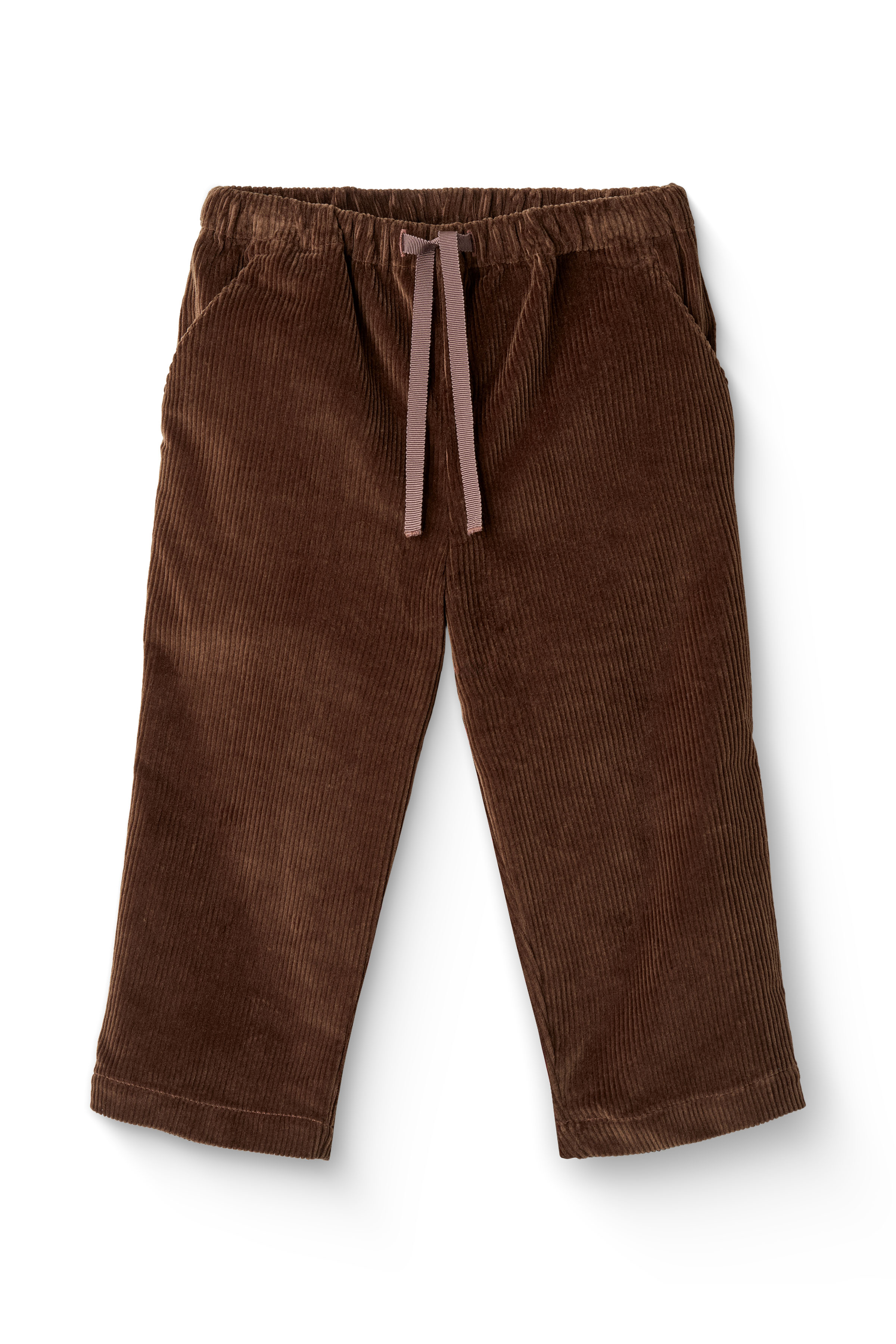 COPENHAGEN COLORS / FLØJLSBUKSER MED JUSTERBAR TALJE - BROWN