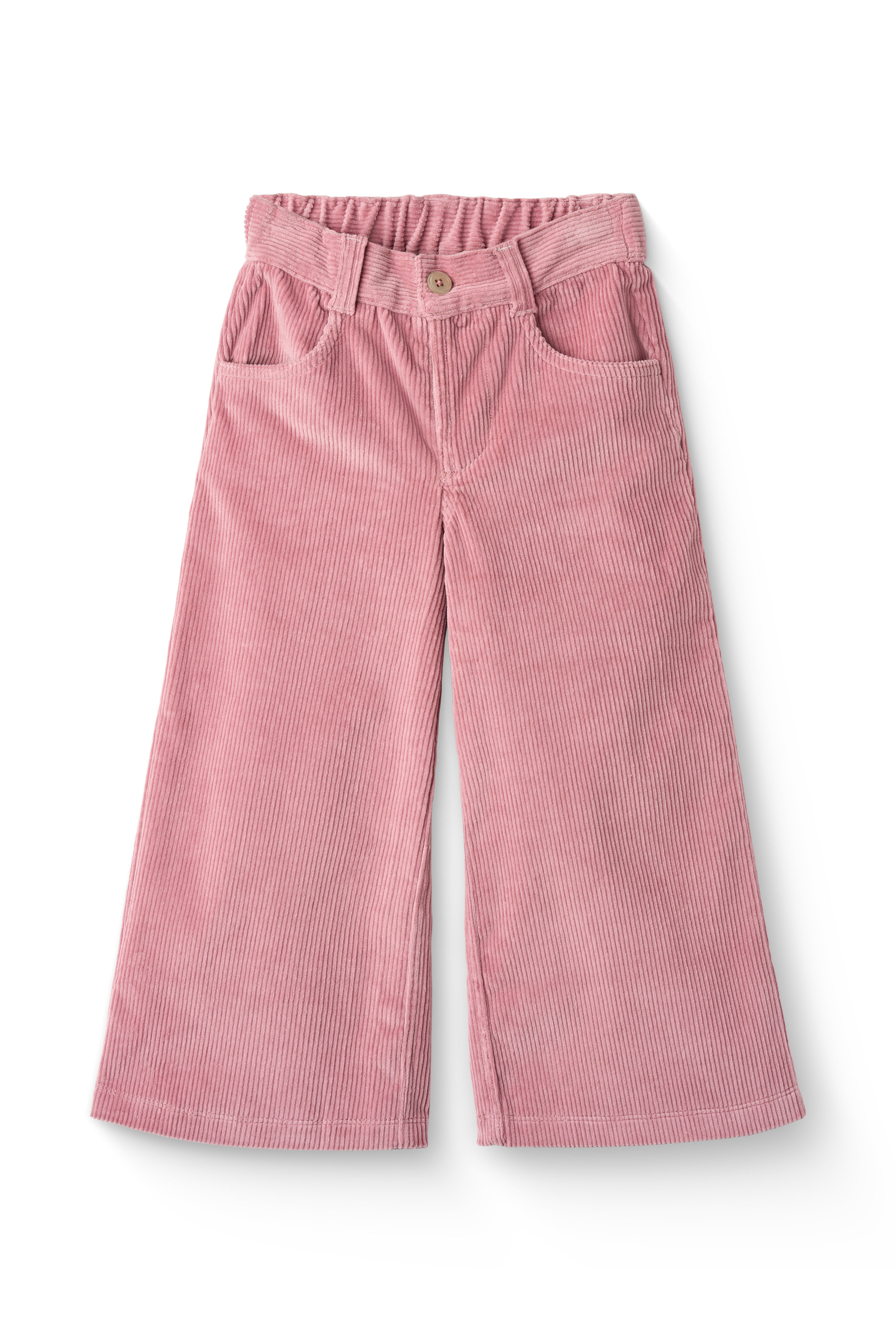 COPENHAGEN COLORS / FLØJLSBUKSER MED BRODERI - ROSE