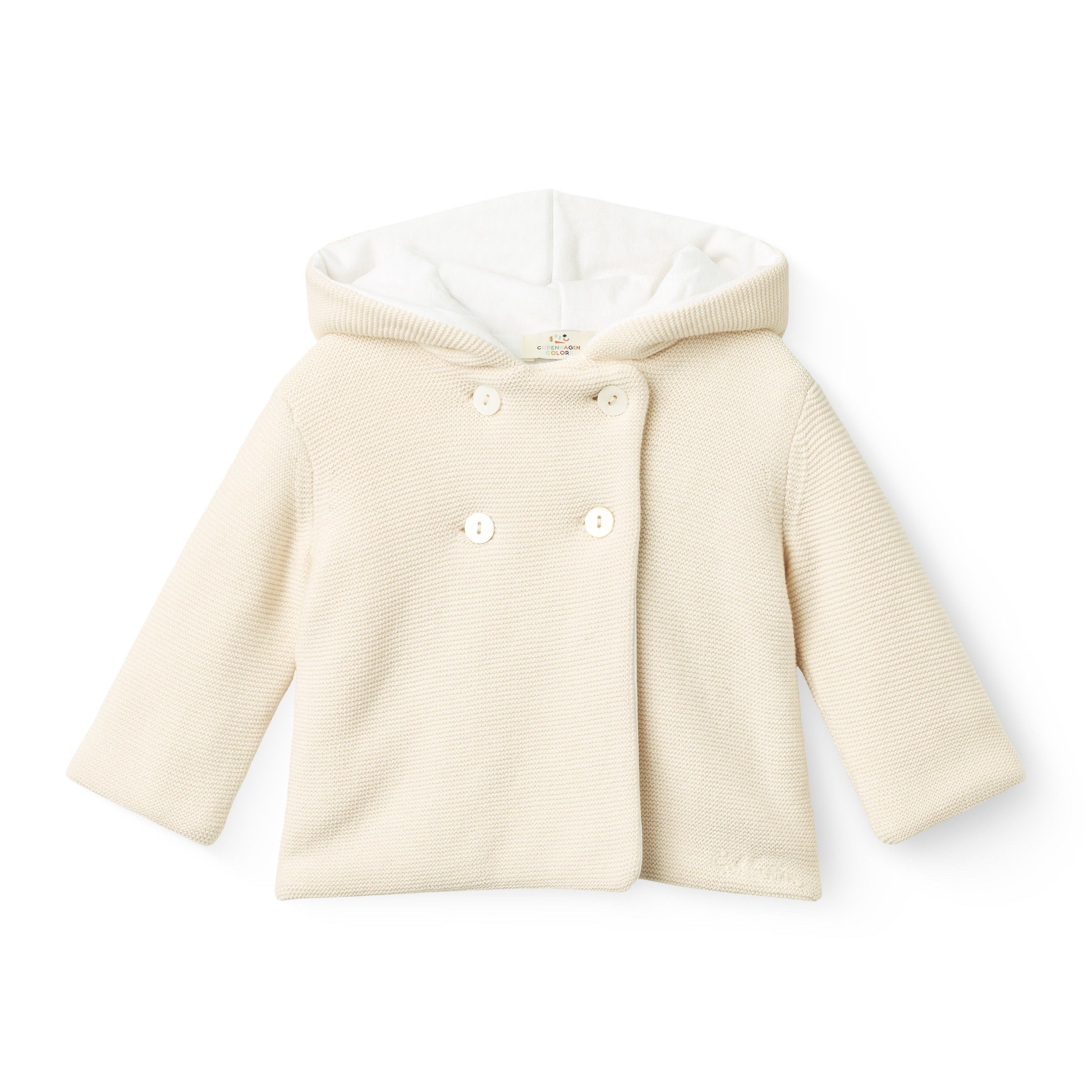 COPENHAGEN COLORS / BABY JAKKE MED HÆTTE - CREAM - Mini Monde Copenhagen