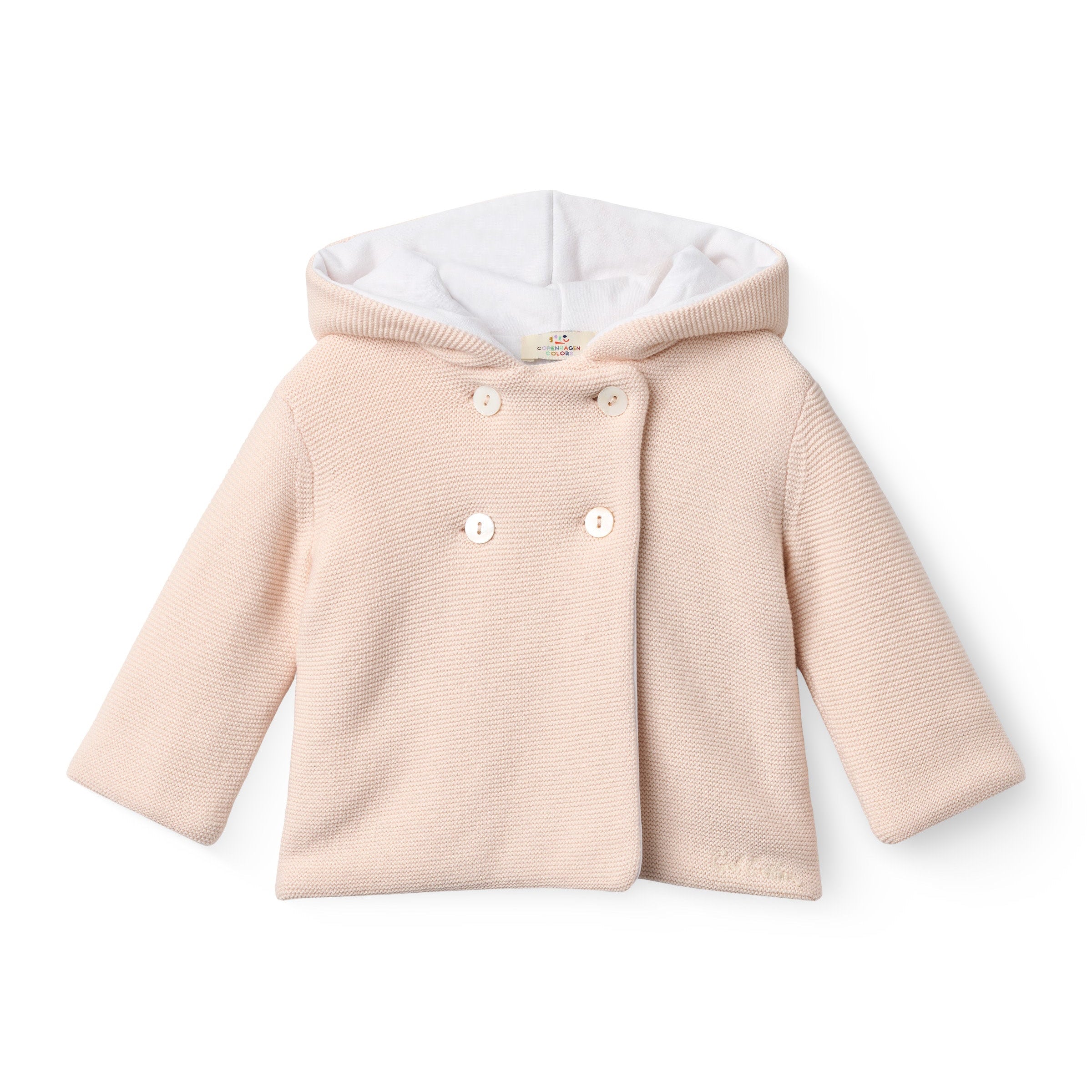 COPENHAGEN COLORS / BABY JAKKE MED HÆTTE - SOFT PINK - Mini Monde Copenhagen