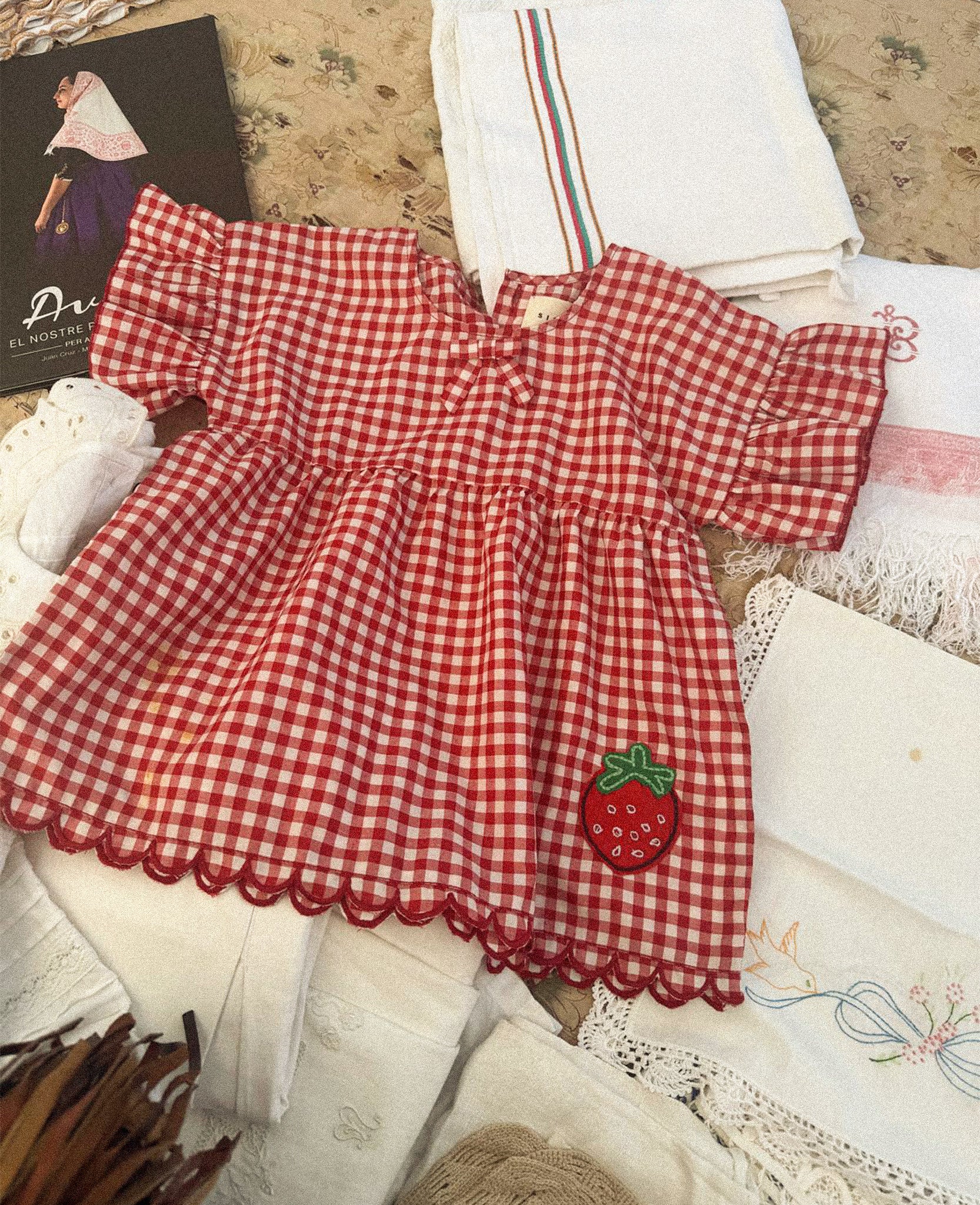 SISSEL EDELBO / CHARLENE MINI TOP - RED CHECKS