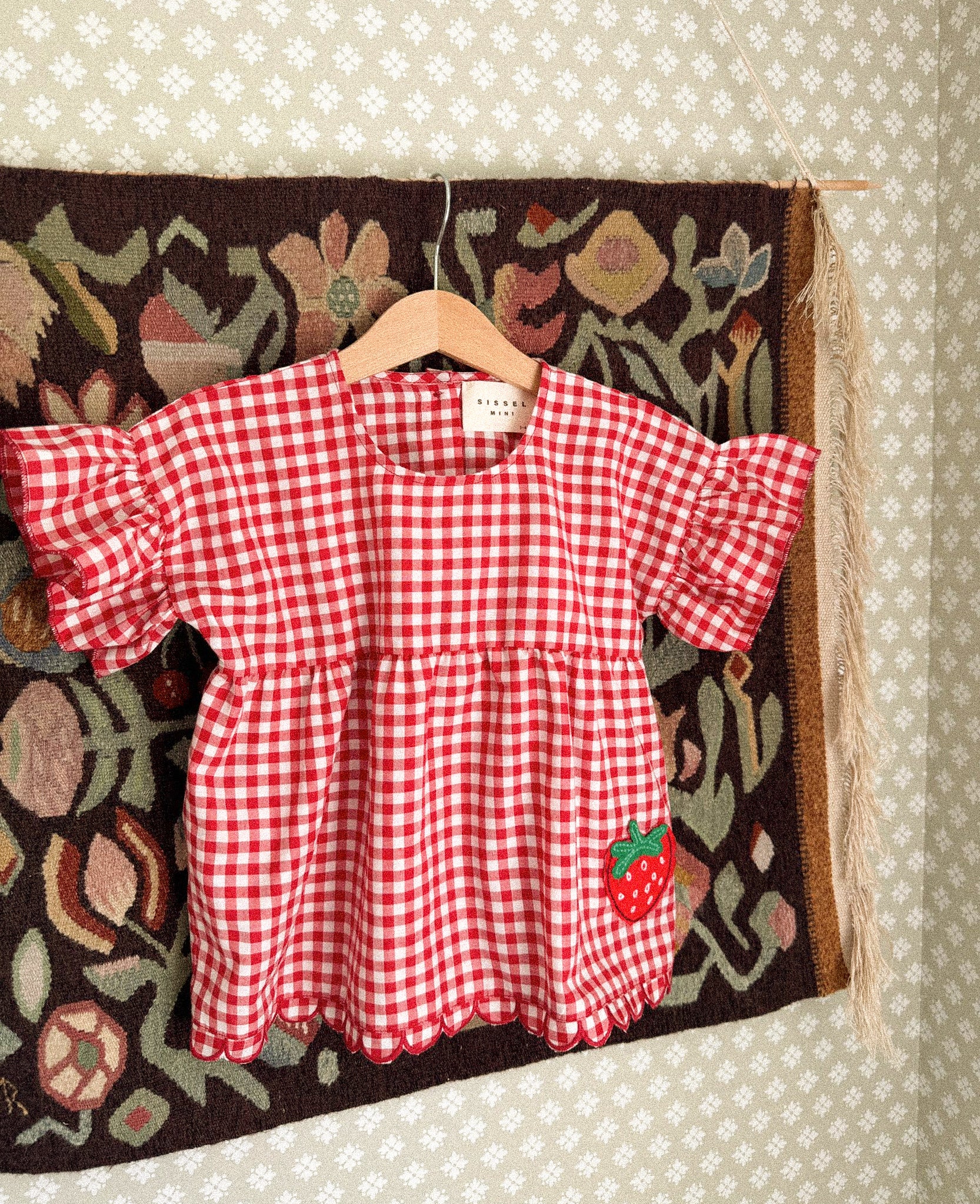 SISSEL EDELBO / CHARLENE MINI TOP - RED CHECKS