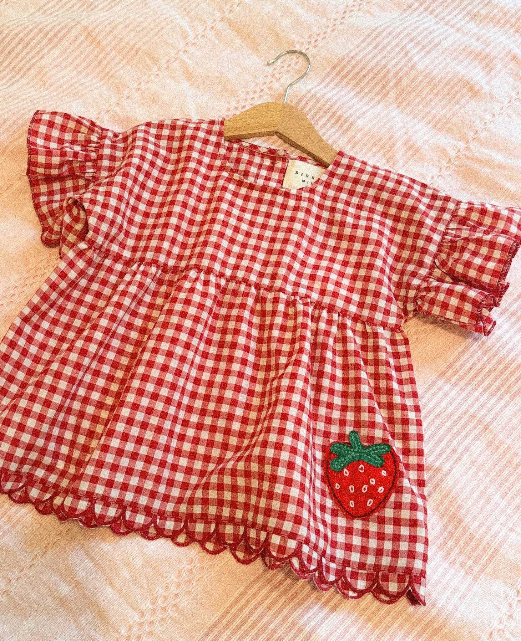 SISSEL EDELBO / CHARLENE MINI TOP - RED CHECKS