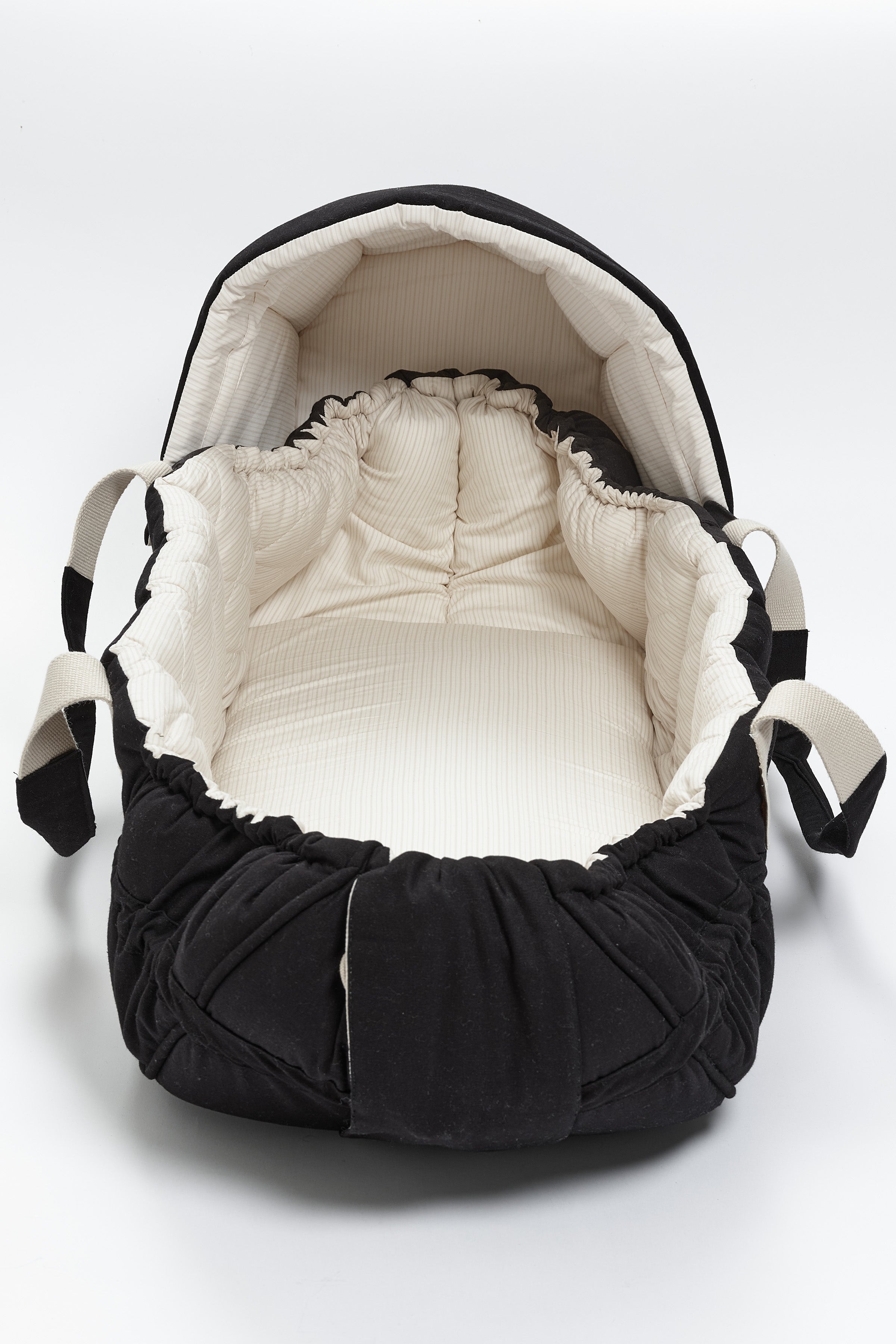 COPENHAGEN COLORS / MULTIFUNKTIONEL KALECHE TIL BABY LIFT - BLACK SOLID W. CREAM STRIPE