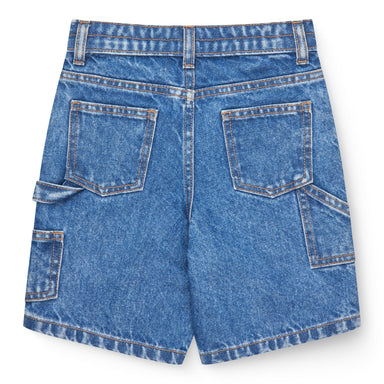 COPENHAGEN COLORS / DENIM SHORTS - INDIGO BLUE WASHED - Mini Monde Copenhagen