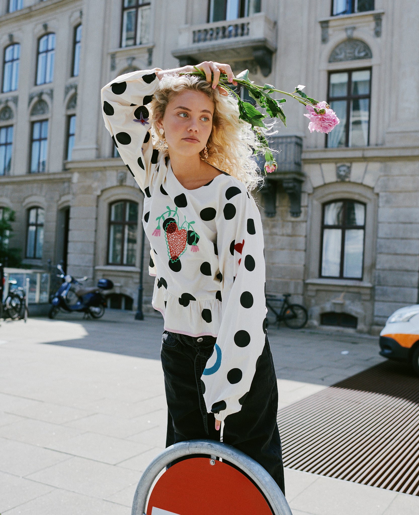 SISSEL EDELBO / DIANA TOP - BLACK DOT