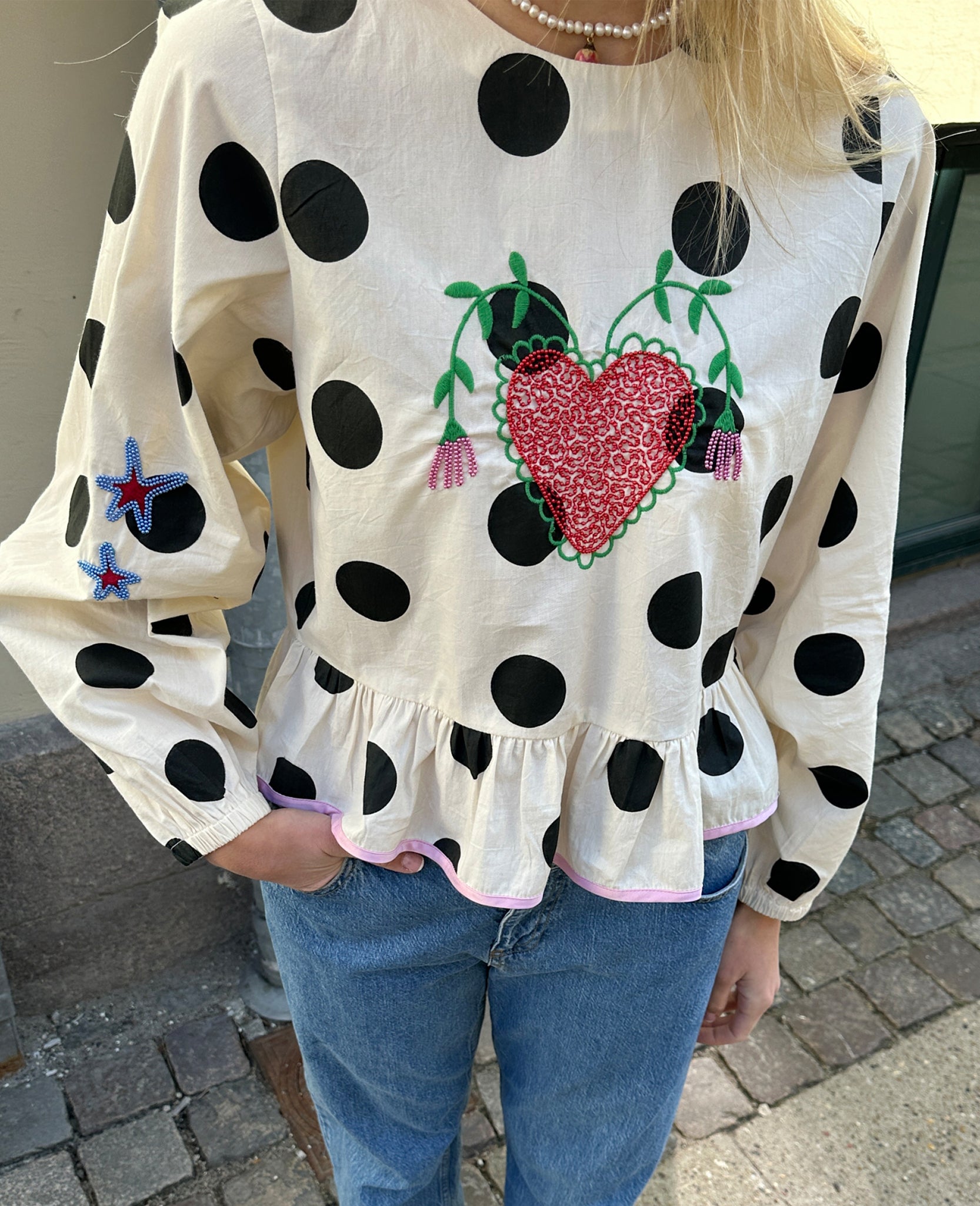 SISSEL EDELBO / DIANA TOP - BLACK DOT