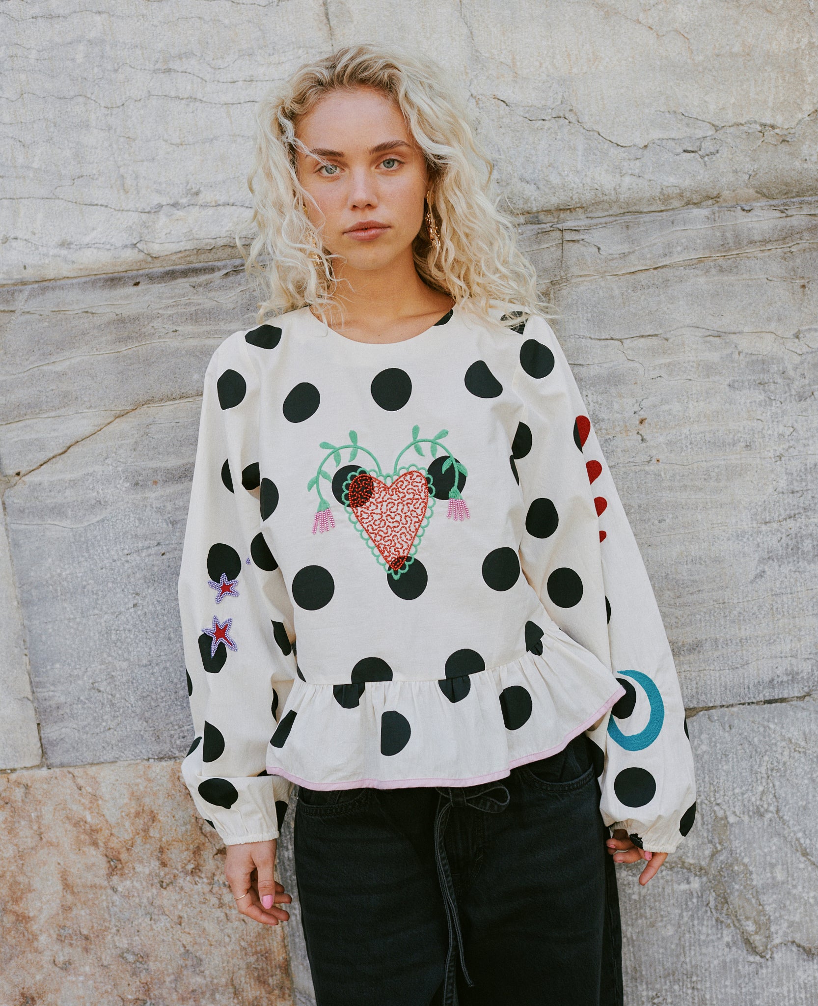 SISSEL EDELBO / DIANA TOP - BLACK DOT