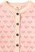 COPENHAGEN COLORS / HEART LS CARDIGAN - PINK COMB - Mini Monde Copenhagen