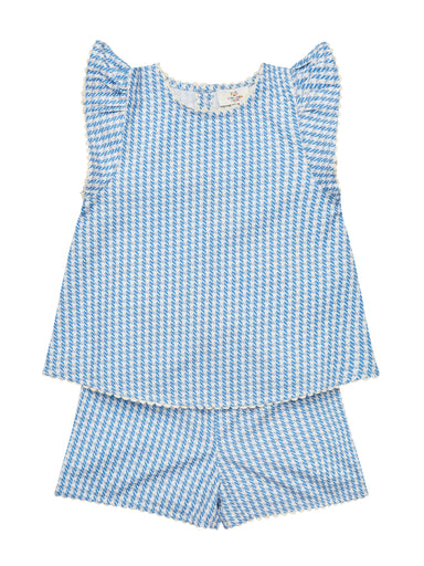 COPENHAGEN COLORS / HOUNDSTOOTH SHORTSÆT - BLUE HOUNDSTOOTH MINI - Mini Monde Copenhagen