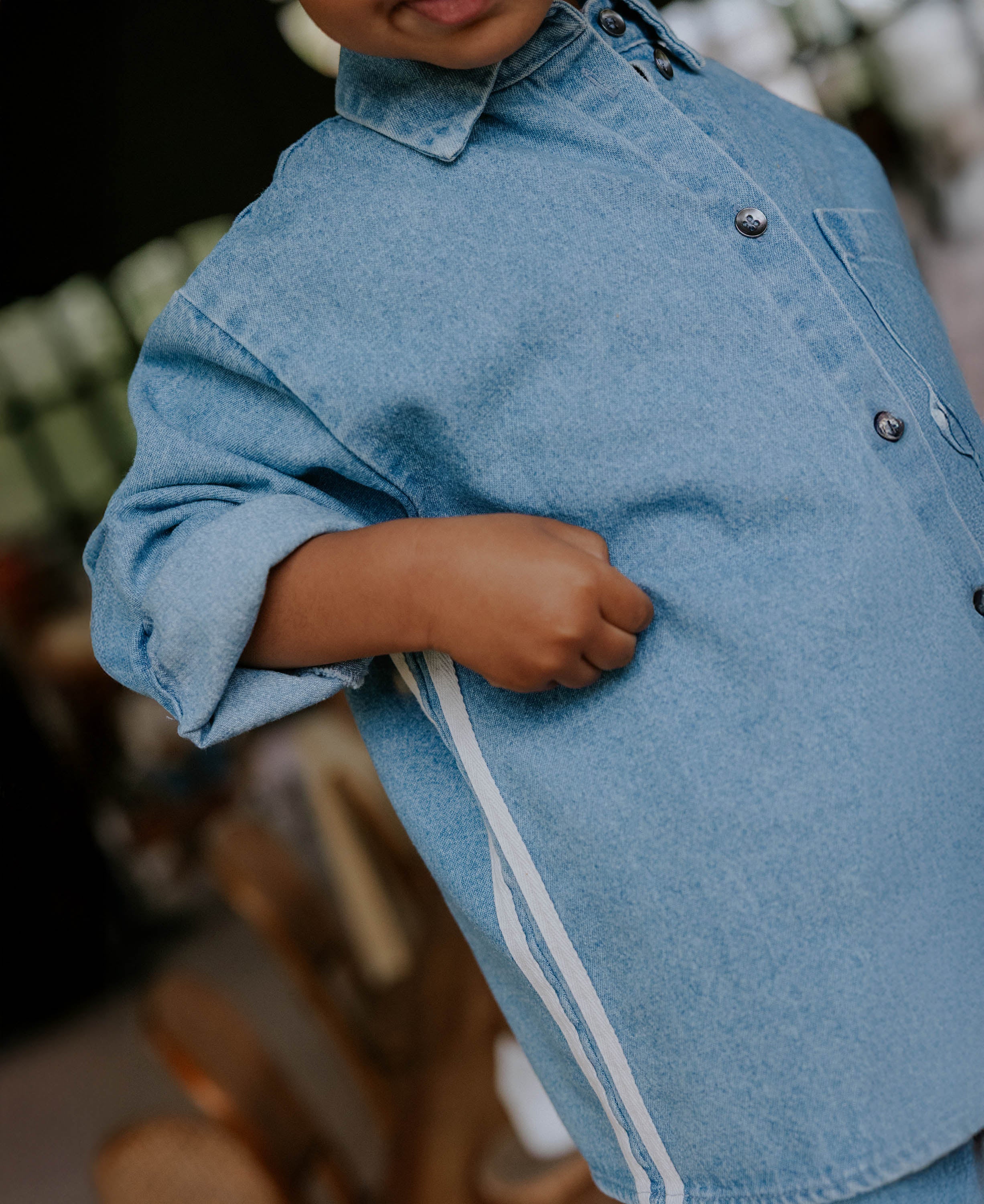 FLIINK / DONNY LS SKJORTE - MEDIUM DENIM BLUE