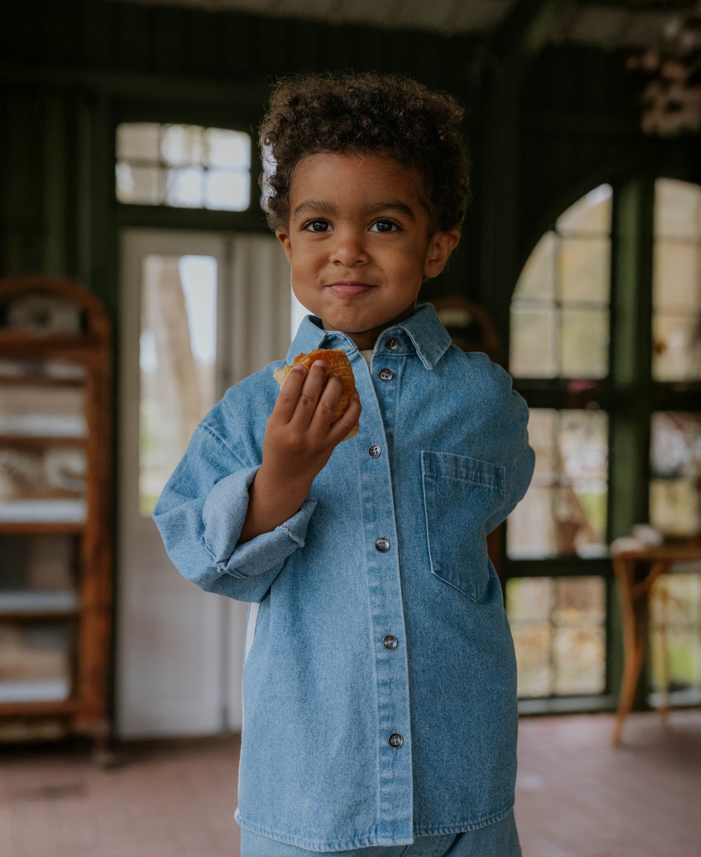 FLIINK / DONNY LS SKJORTE - MEDIUM DENIM BLUE