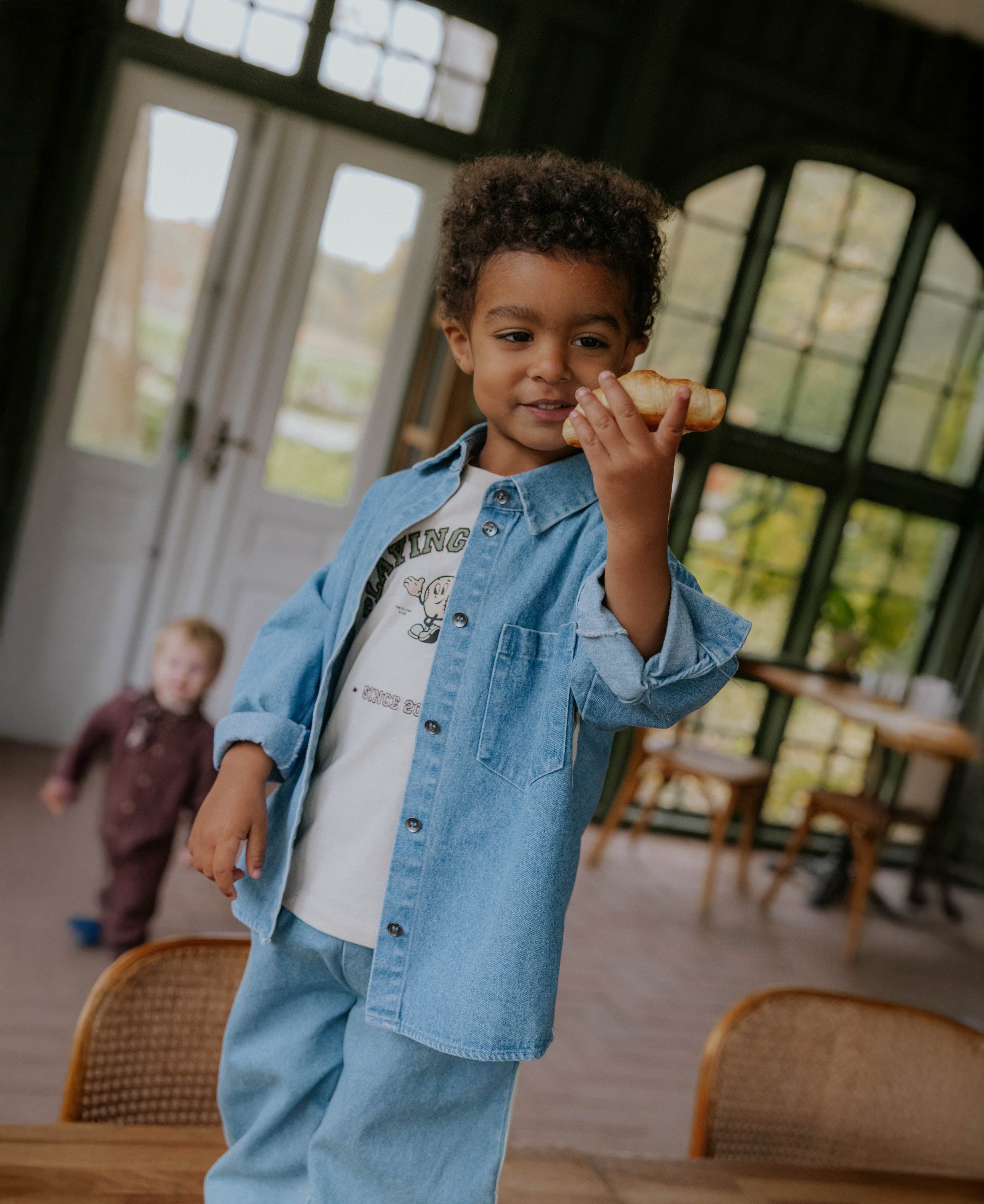 FLIINK / DONNY LS SKJORTE - MEDIUM DENIM BLUE