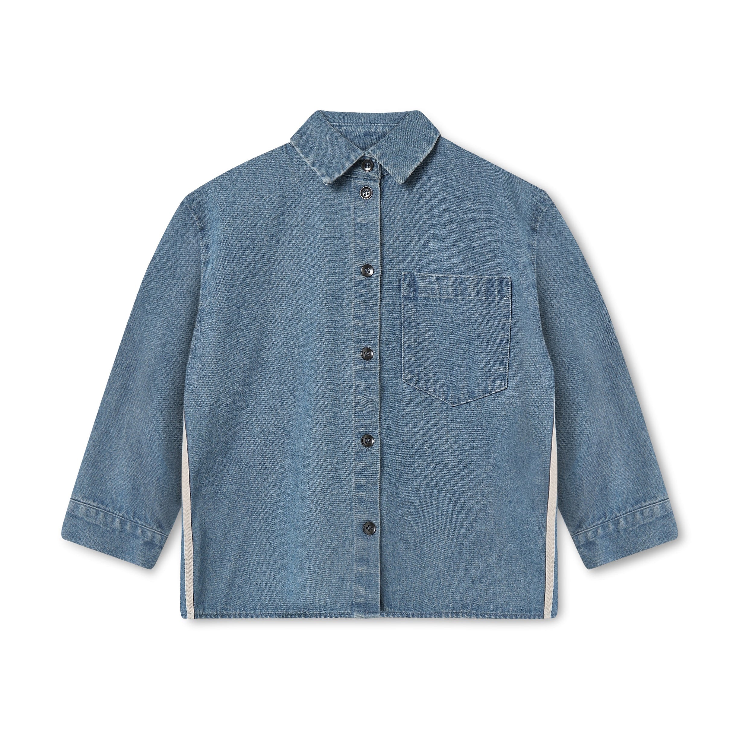 FLIINK / DONNY LS SKJORTE - MEDIUM DENIM BLUE