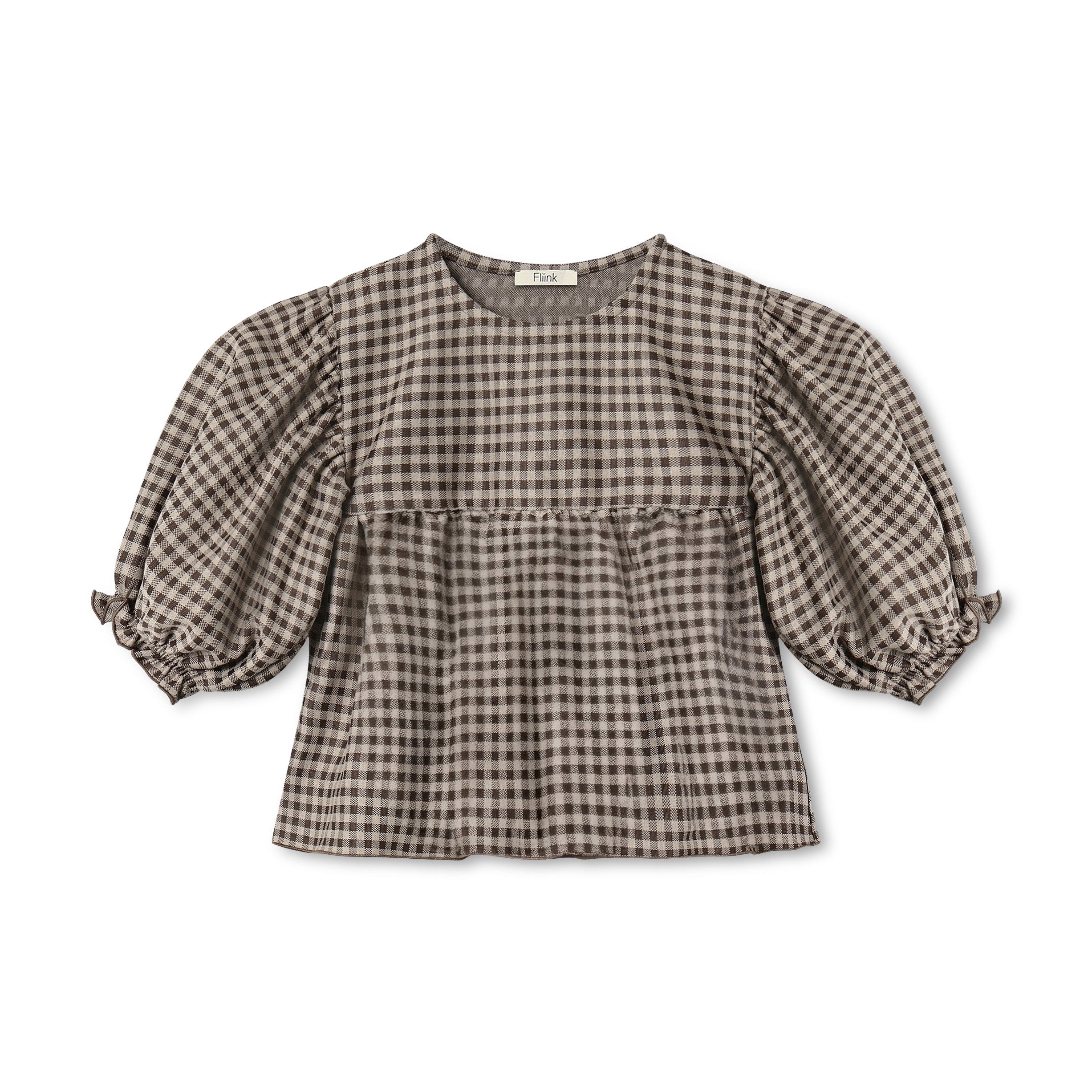 FLIINK / ELLA BLUSE - SANDSHELL/COFEE BEAN