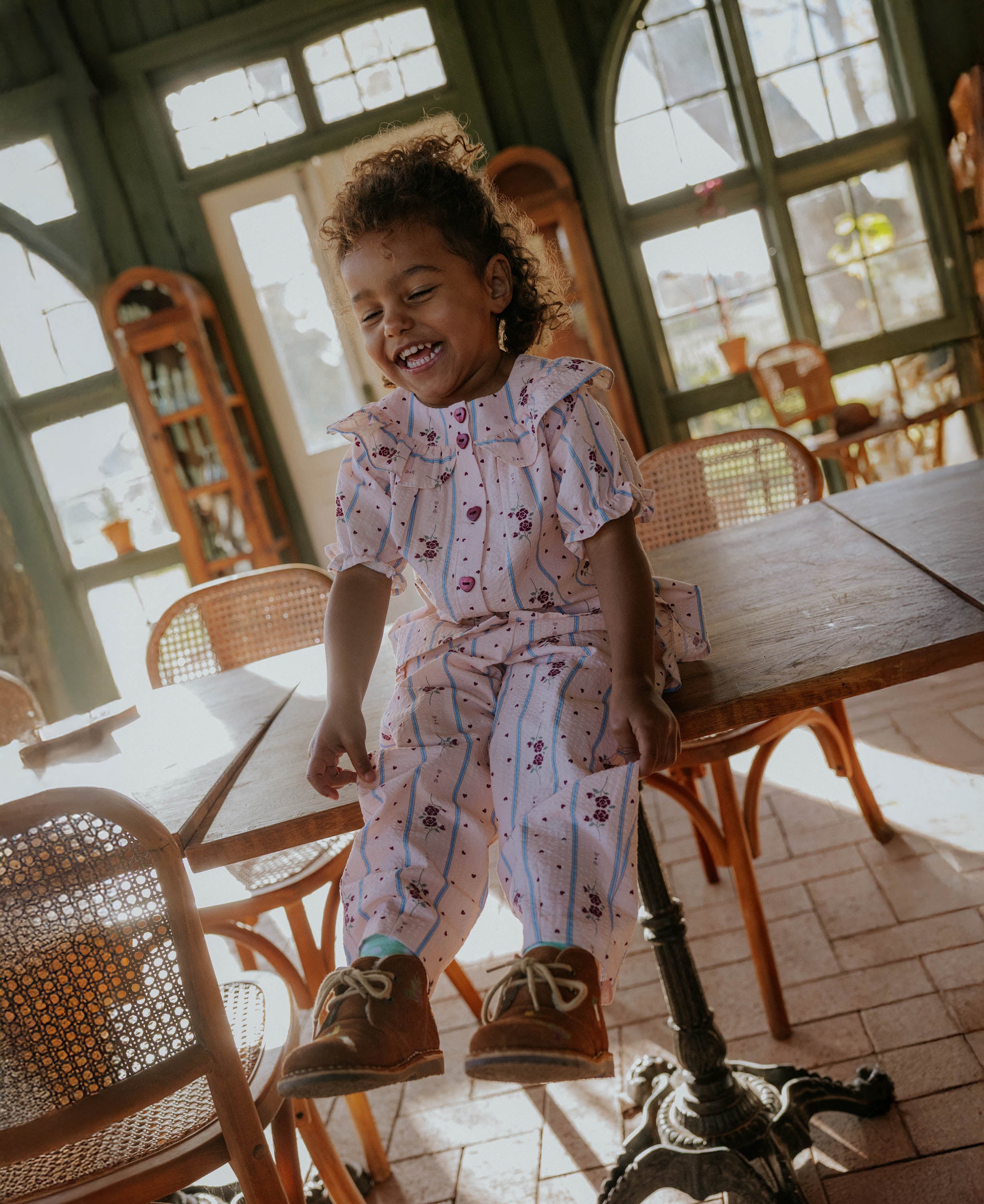 FLIINK / COLOMBE BUKSER – CHALK PINK AOP