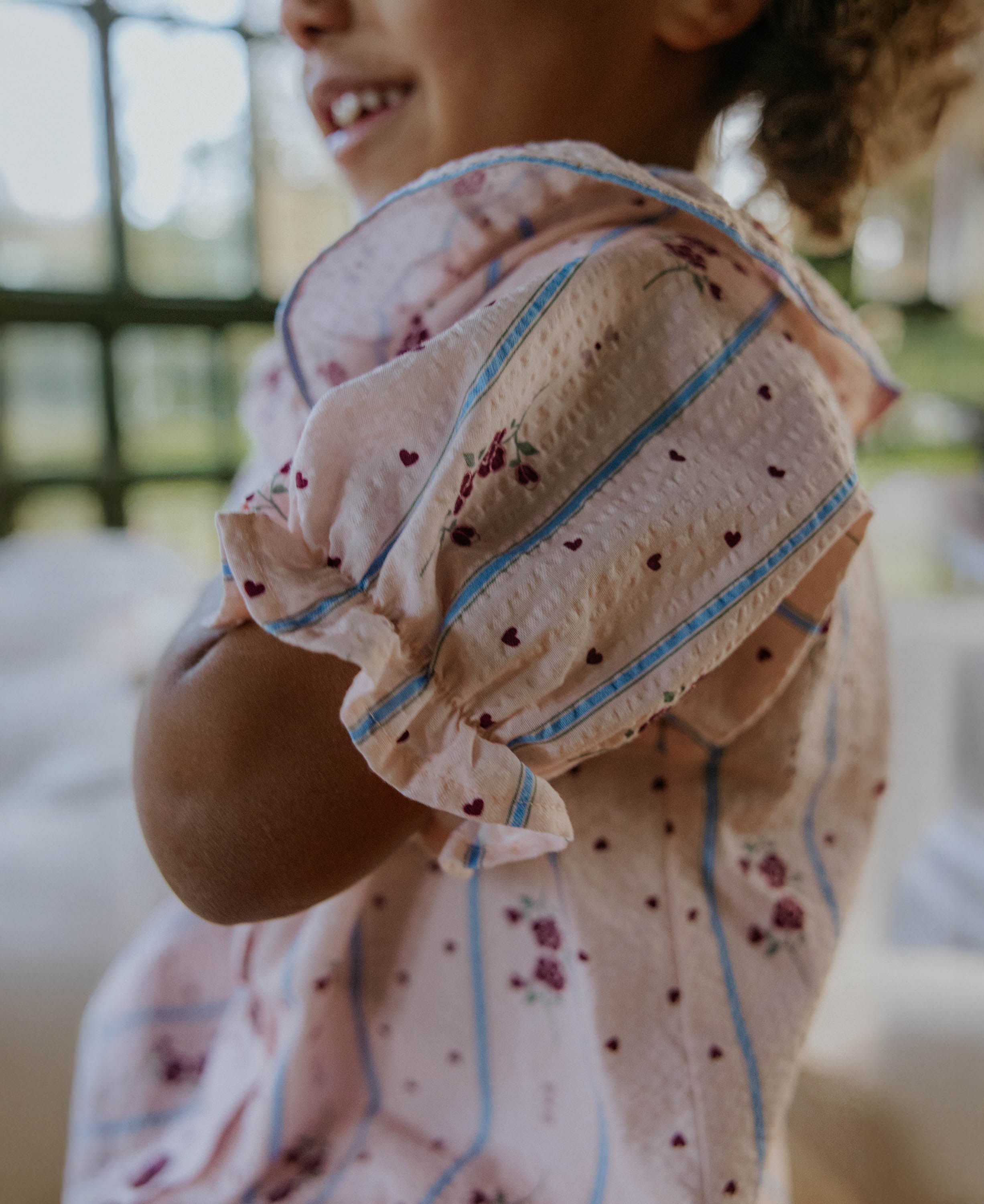 FLIINK / COLOMBE SS SKJORTE – CHALK PINK AOP