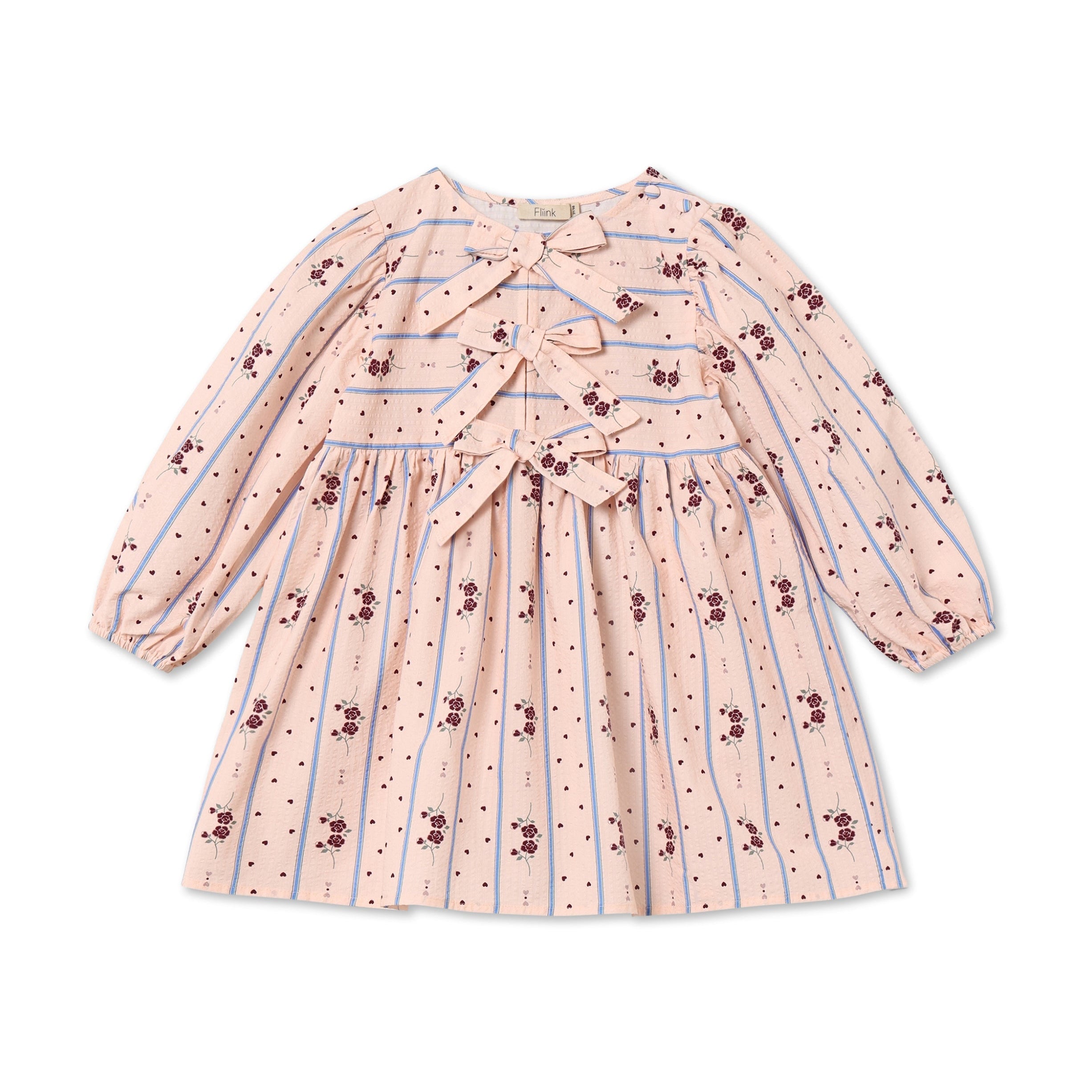 FLIINK / COLOMBE LS KJOLE – CHALK PINK AOP