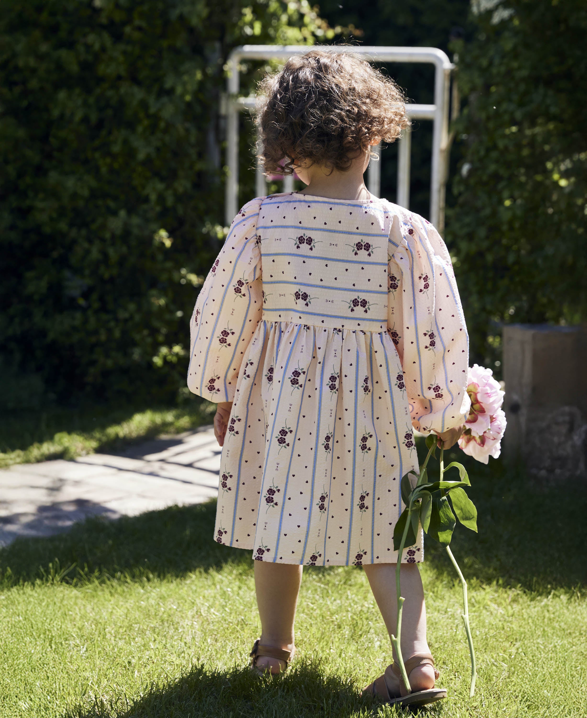 FLIINK / COLOMBE LS KJOLE – CHALK PINK AOP