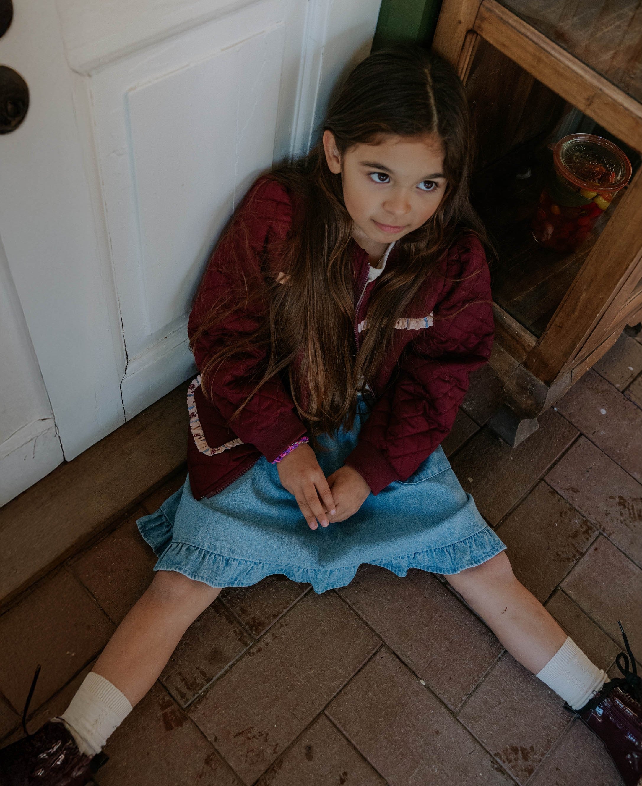 FLIINK / KOTA VENDBAR FLOWER JAKKE – BURGUNDY