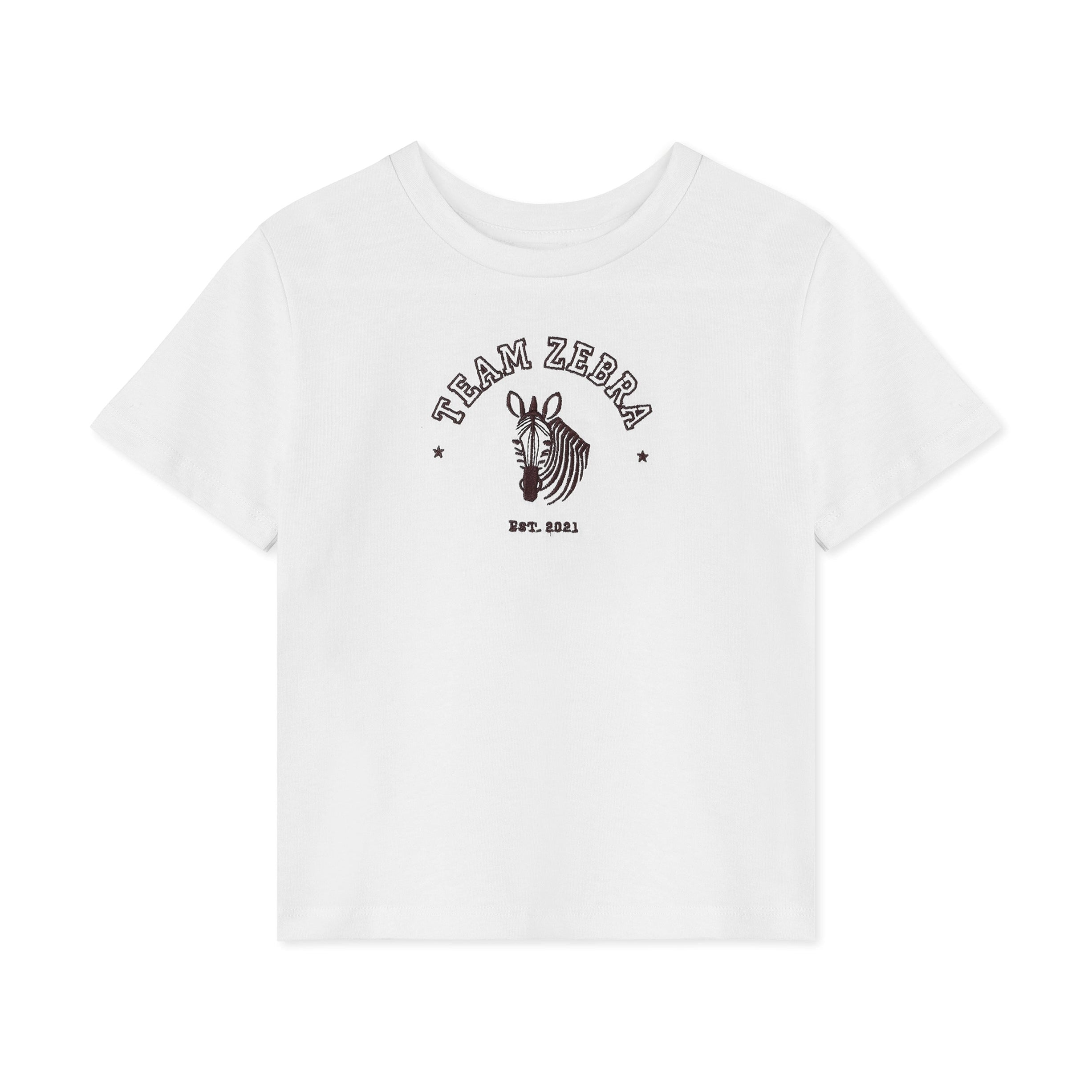 FLIINK / SOMMER ZEBRA T-SHIRT - CLOUD DANCER