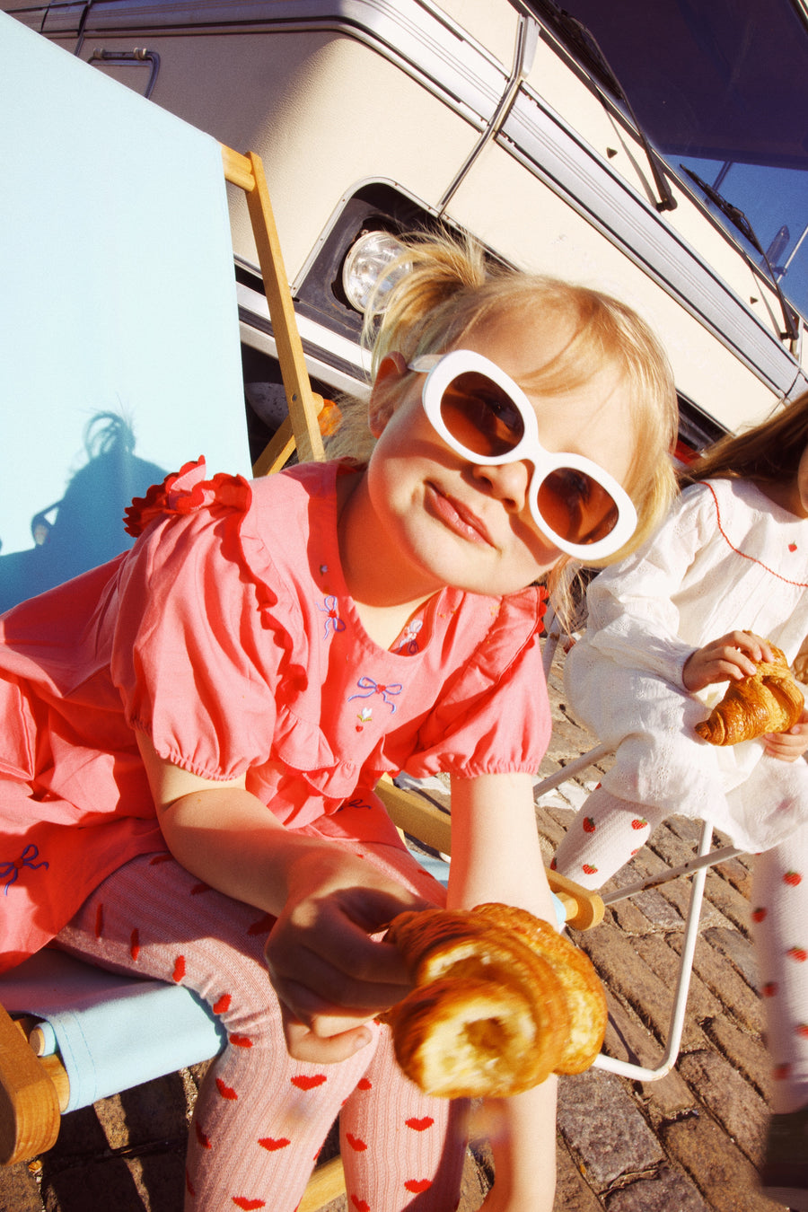 FLÖSS / ROSA KJOLE - DARK ROSE - Mini Monde Copenhagen