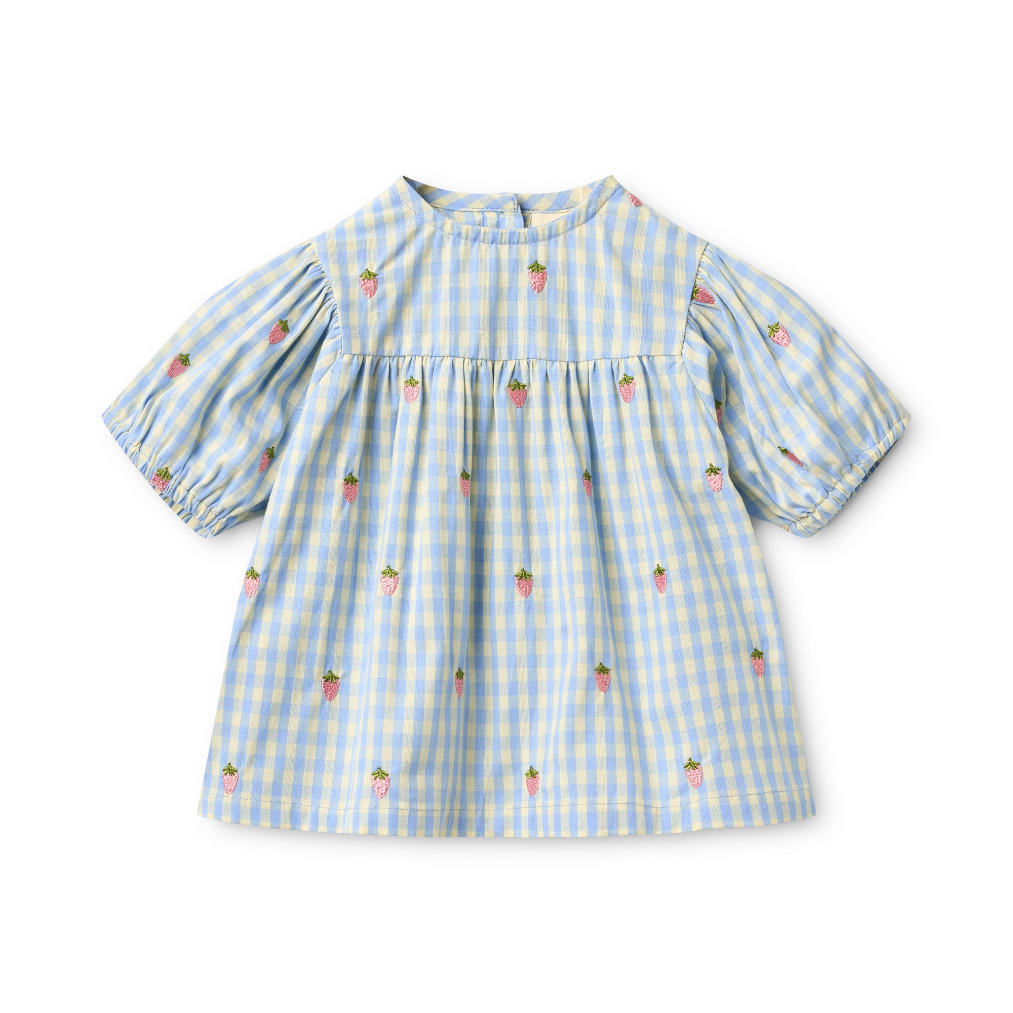 FLÖSS /  MILLE BLUSE - SKY BERRY GINGHAM - Mini Monde Copenhagen
