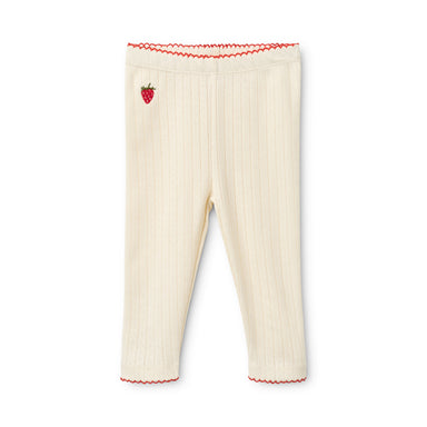 FLÖSS / FLORA POINTELLE LEGGINGS - GENTLE CREAM - Mini Monde Copenhagen
