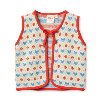 FLÖSS / LEA VEST - BERRY HEART MIX - Mini Monde Copenhagen