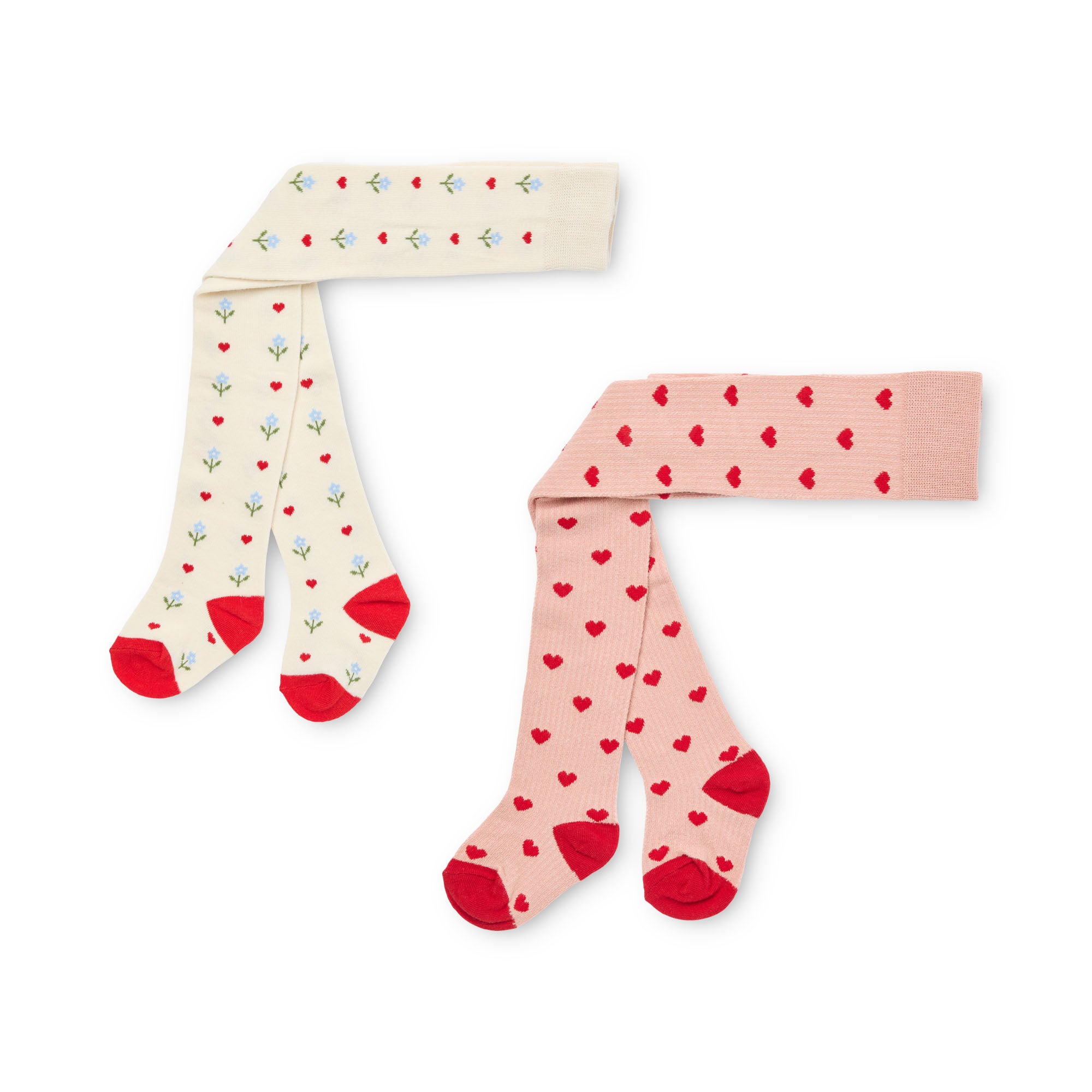 FLÖSS / 2 PAK STRØMPEBUKSER - VIOLET HEART - Mini Monde Copenhagen