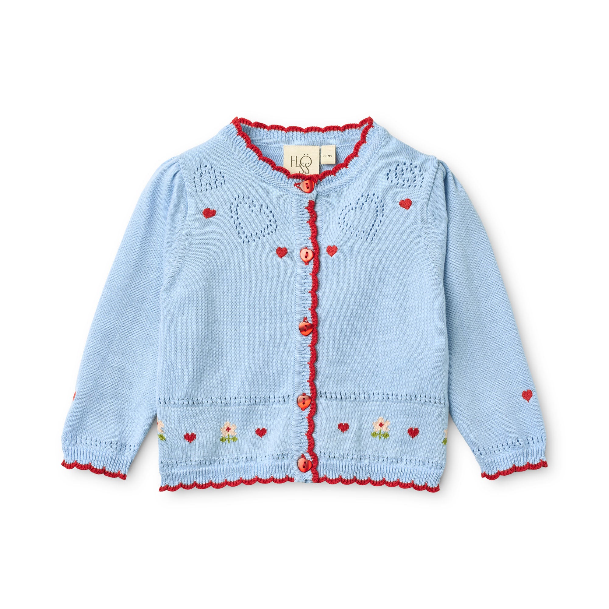 FLÖSS / BIANCA CARDIGAN - BLUE SKY - Mini Monde Copenhagen