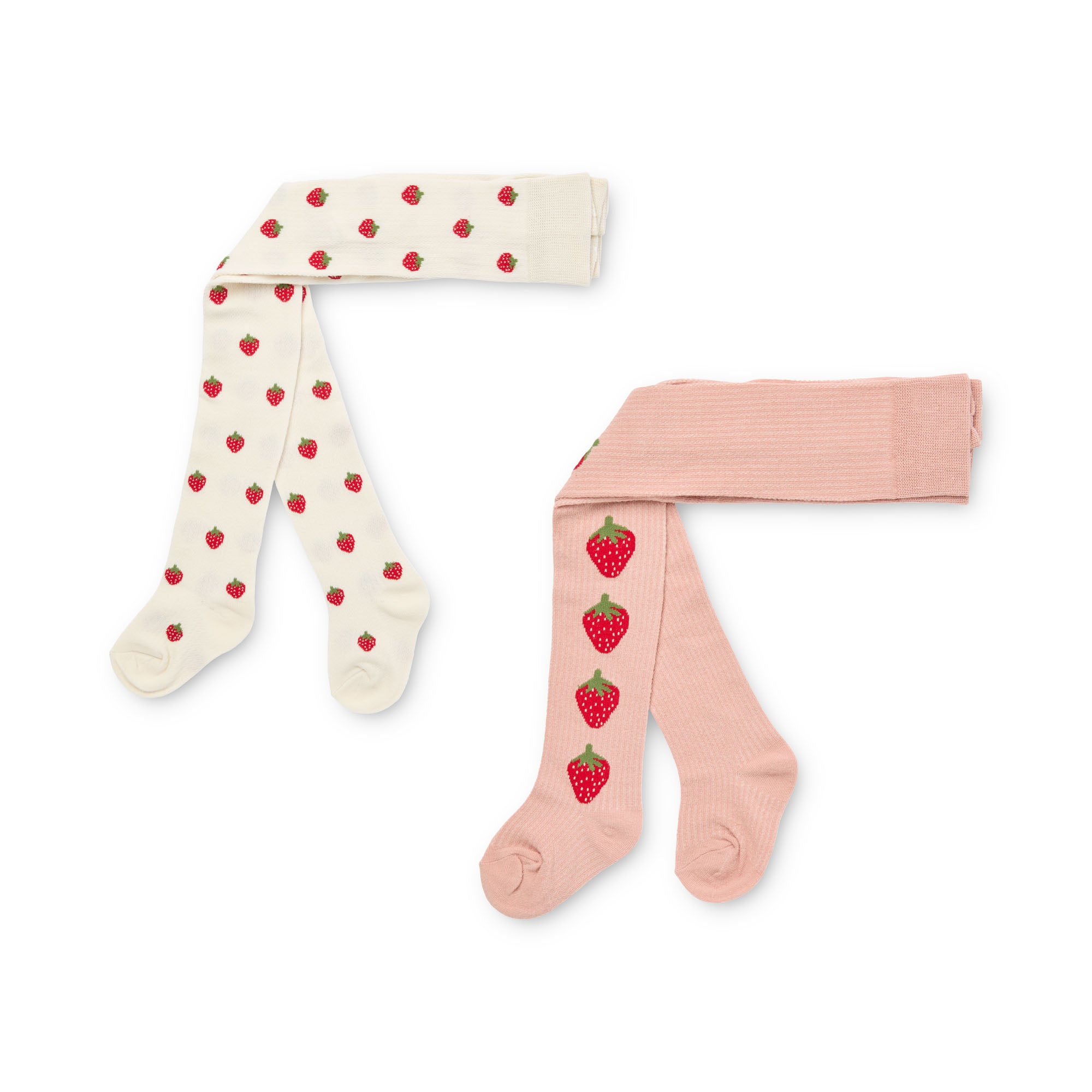 FLÖSS / 2 PAK STRØMPEBUKSER - POINTELLE BERRY - Mini Monde Copenhagen