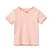 FLÖSS /  LIVA SS POINTELLE T-SHIRT - SOFT ROSE - Mini Monde Copenhagen