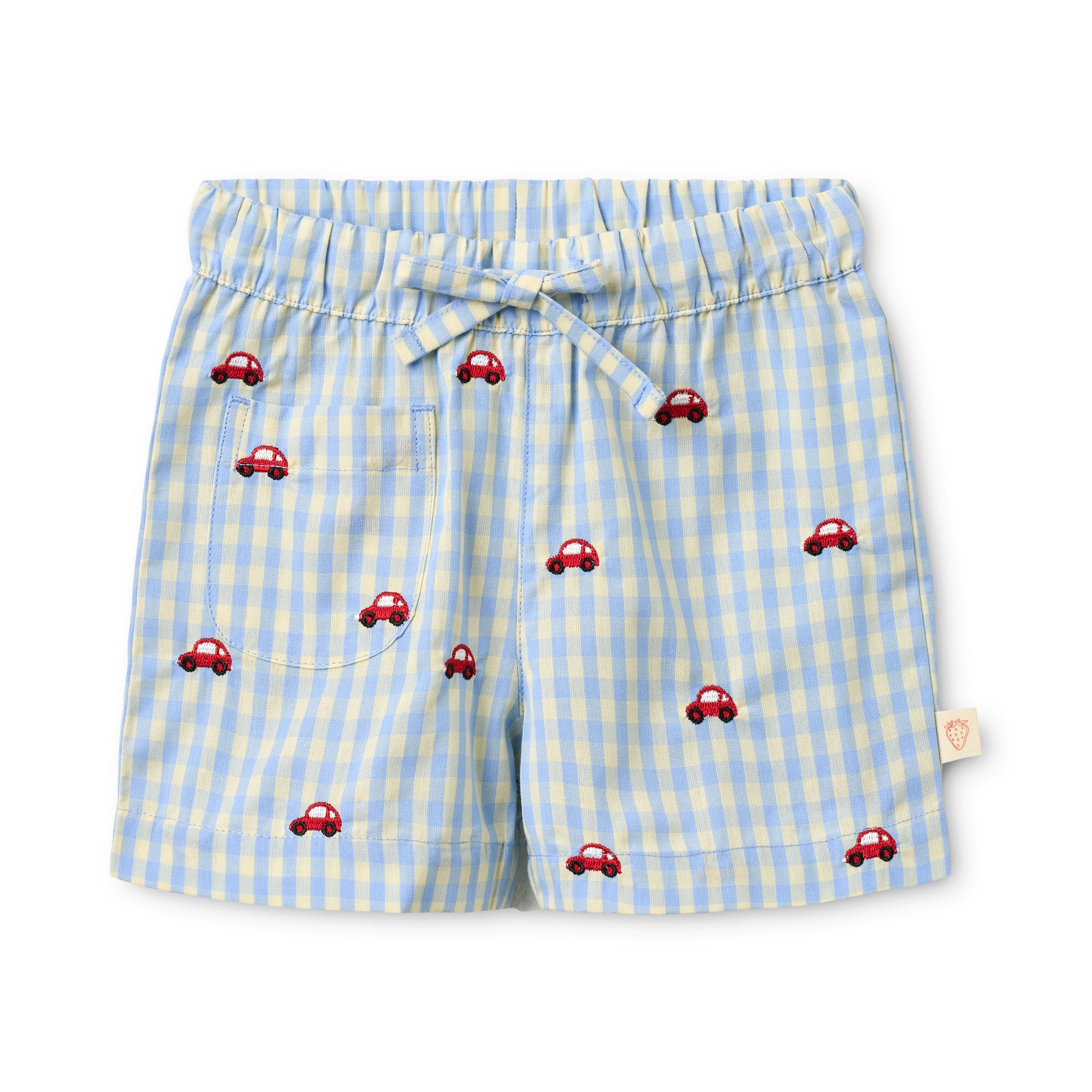 FLÖSS /  ALBERT SHORTS - BLUE GINGHAM - Mini Monde Copenhagen