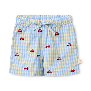 FLÖSS /  ALBERT SHORTS - BLUE GINGHAM - Mini Monde Copenhagen