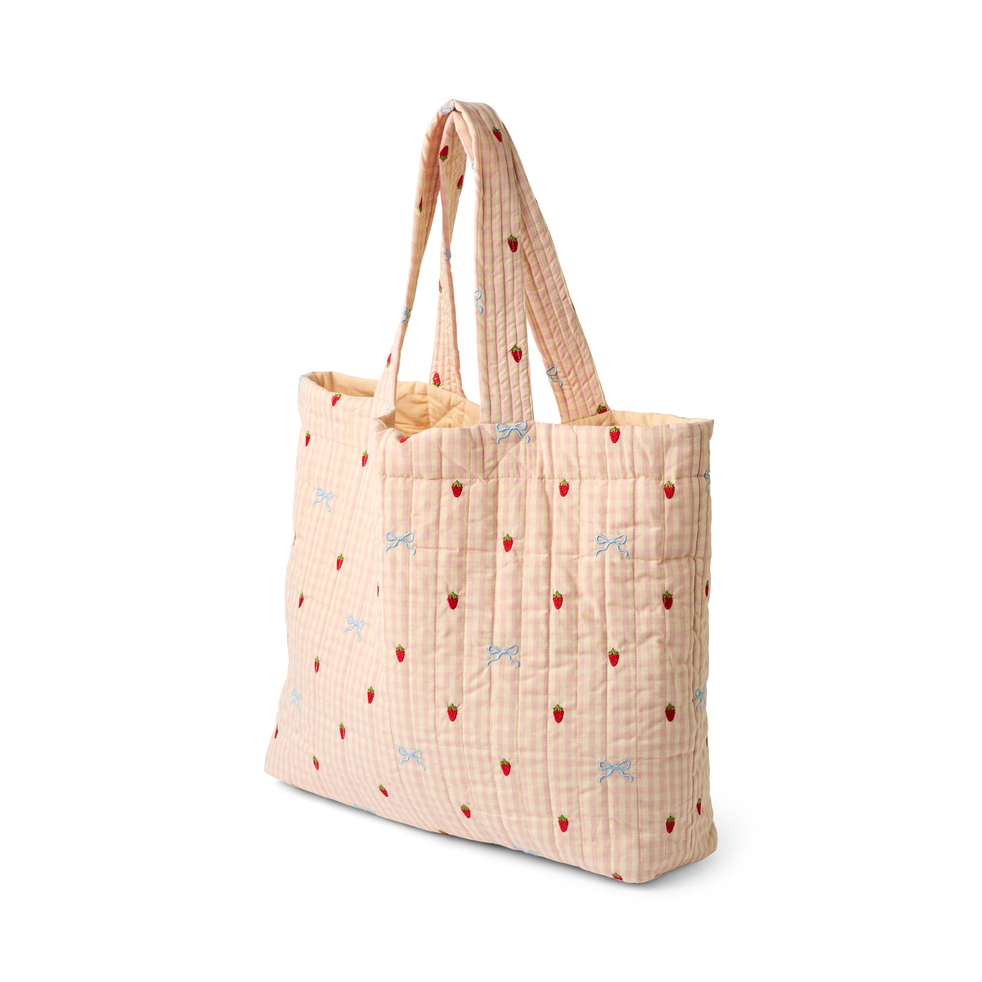 FLÖSS / DOLLY BOW BAG - BERRY/BOW GINGHAM - Mini Monde Copenhagen