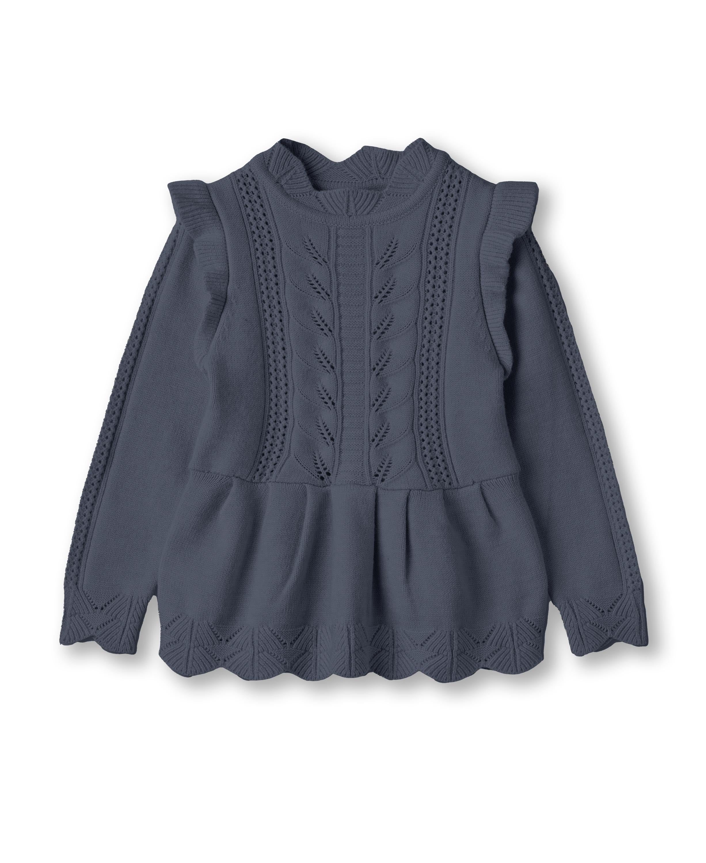 FLIINK / ALILLY PEPLUM PULLOVER - INSIGNIA BLUE