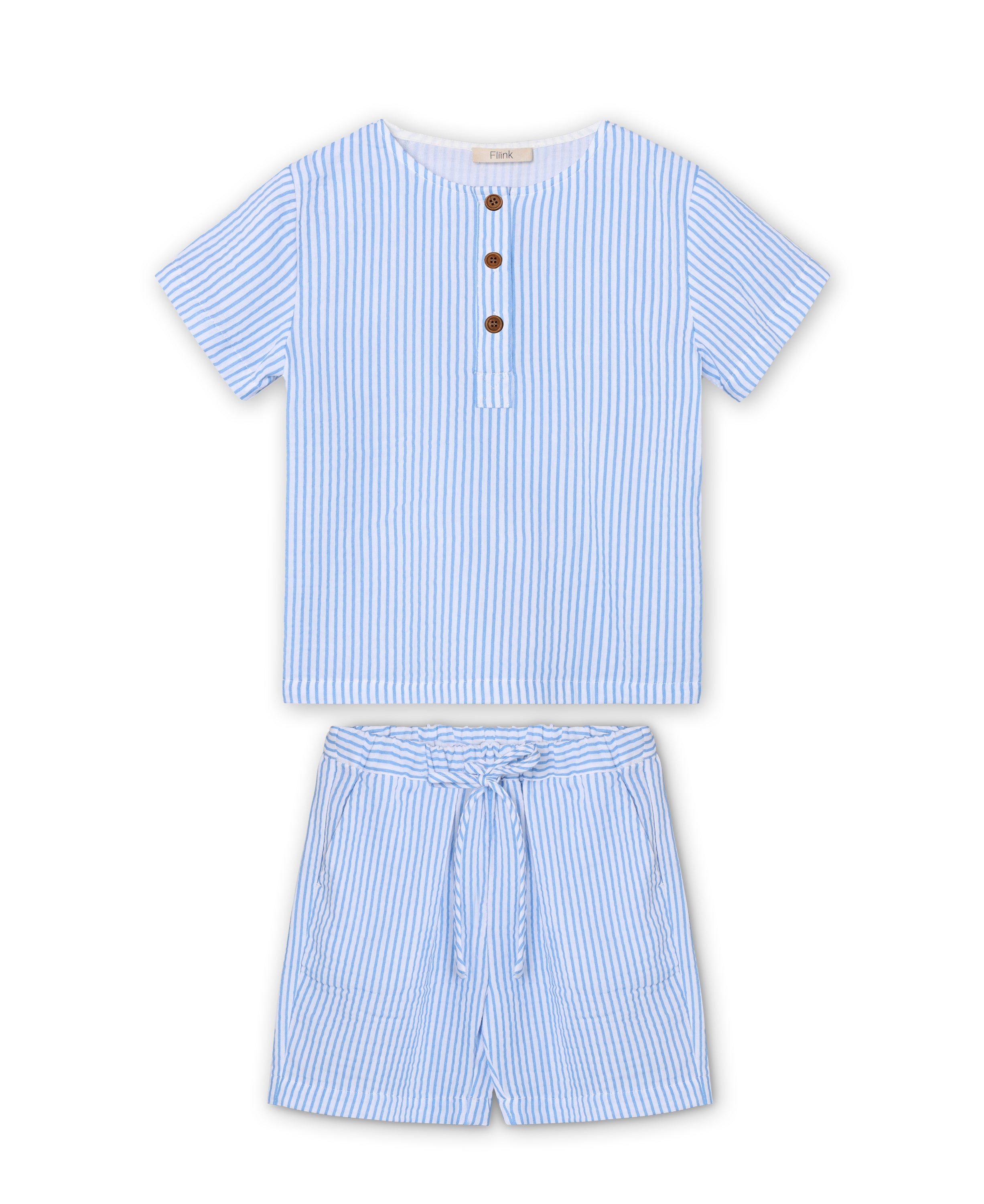 FLIINK / CHA CHA SHORT SET - MARINA STRIBED