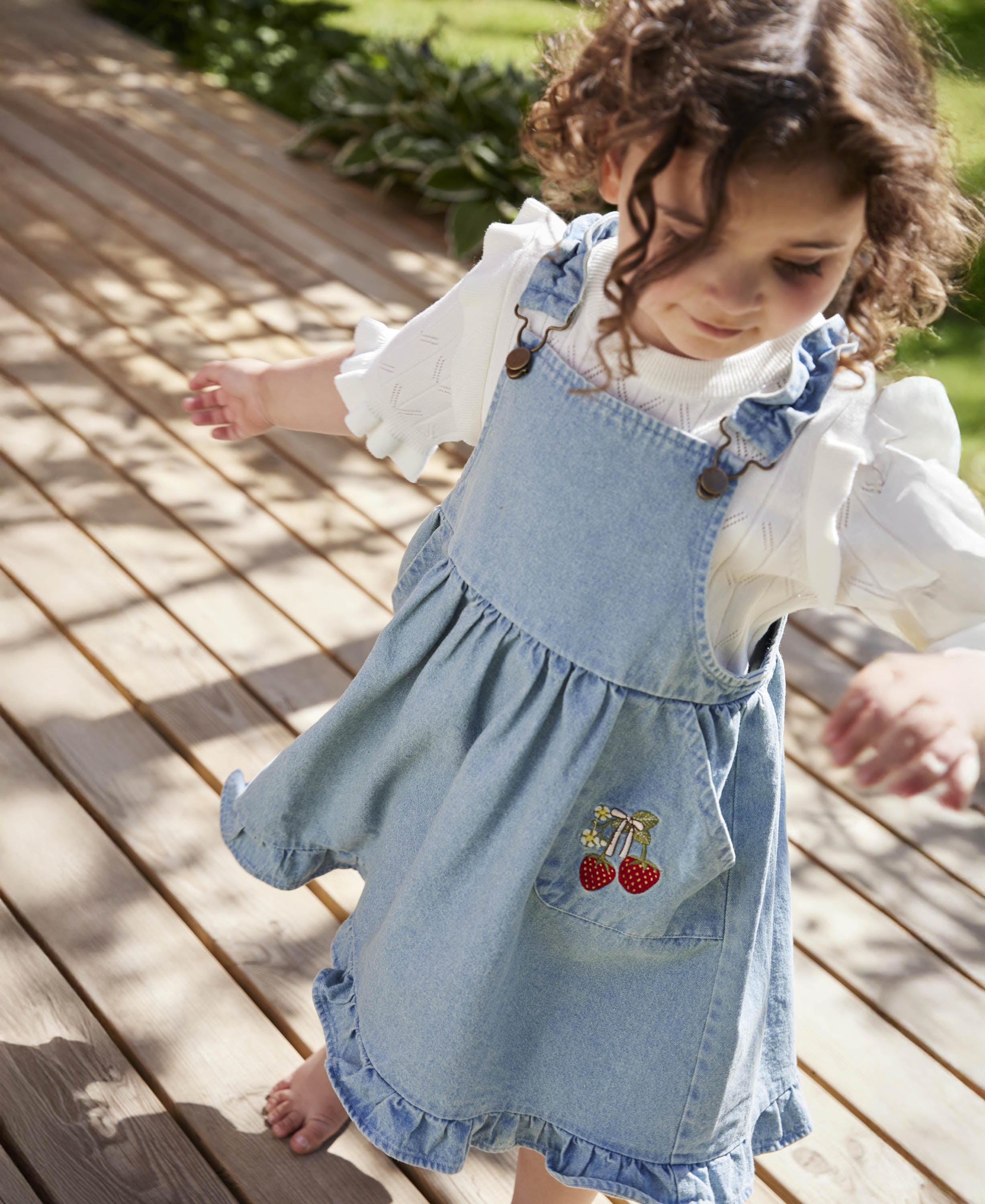 FLIINK / DON EMBR SPENCER KJOLE - LIGHT DENIM BLUE