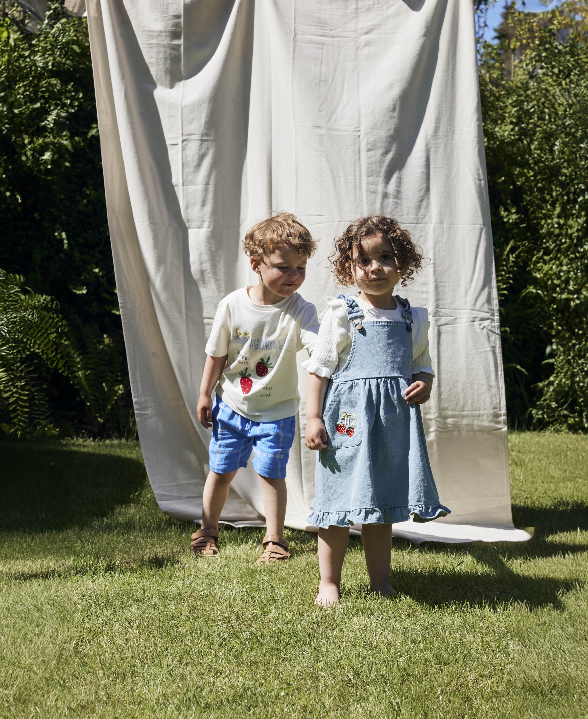 FLIINK / DON EMBR SPENCER KJOLE - LIGHT DENIM BLUE