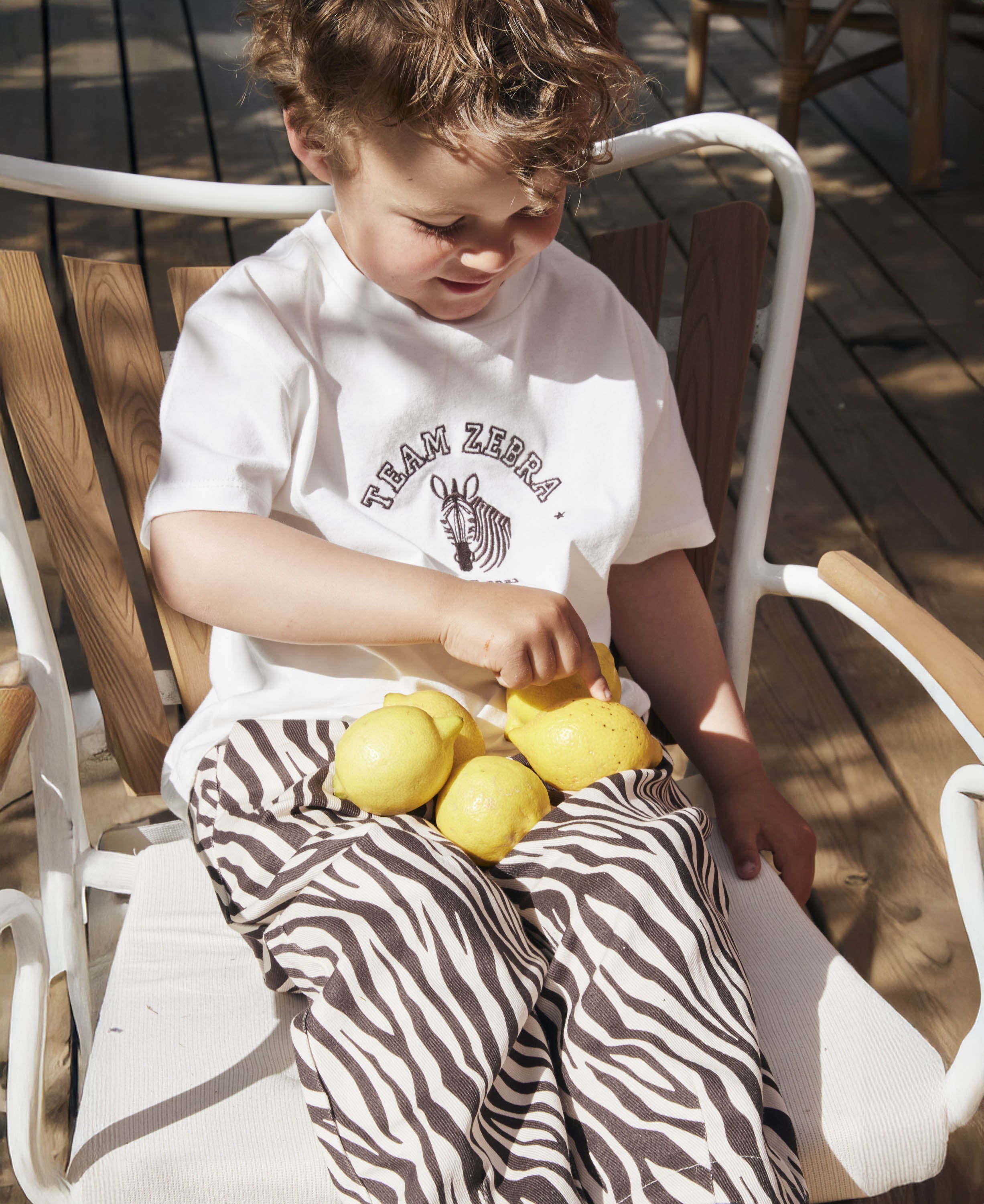 FLIINK / SOMMER ZEBRA T-SHIRT - CLOUD DANCER