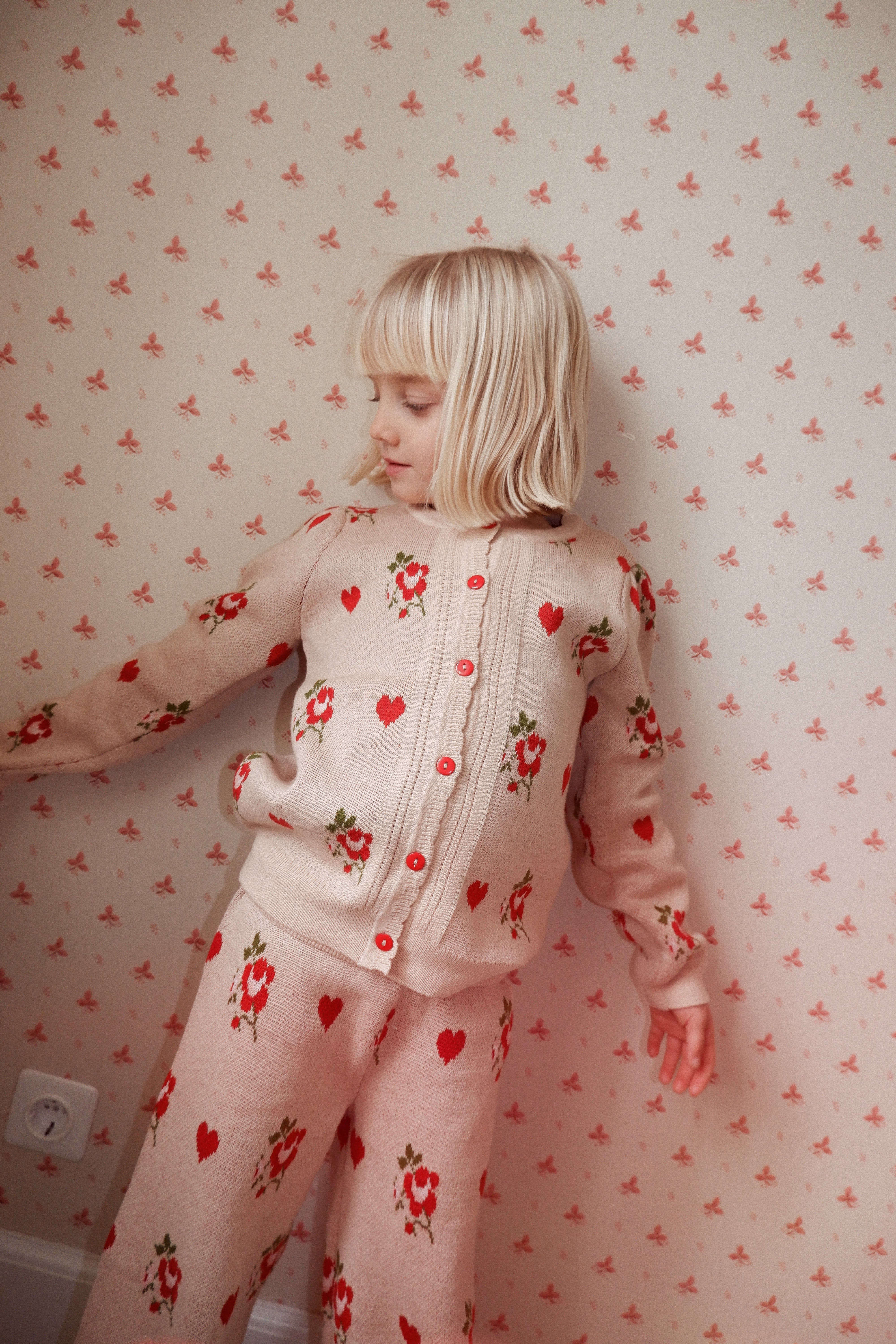 FLÖSS / AMELIA STRIK CARDIGAN - SOFT PINK