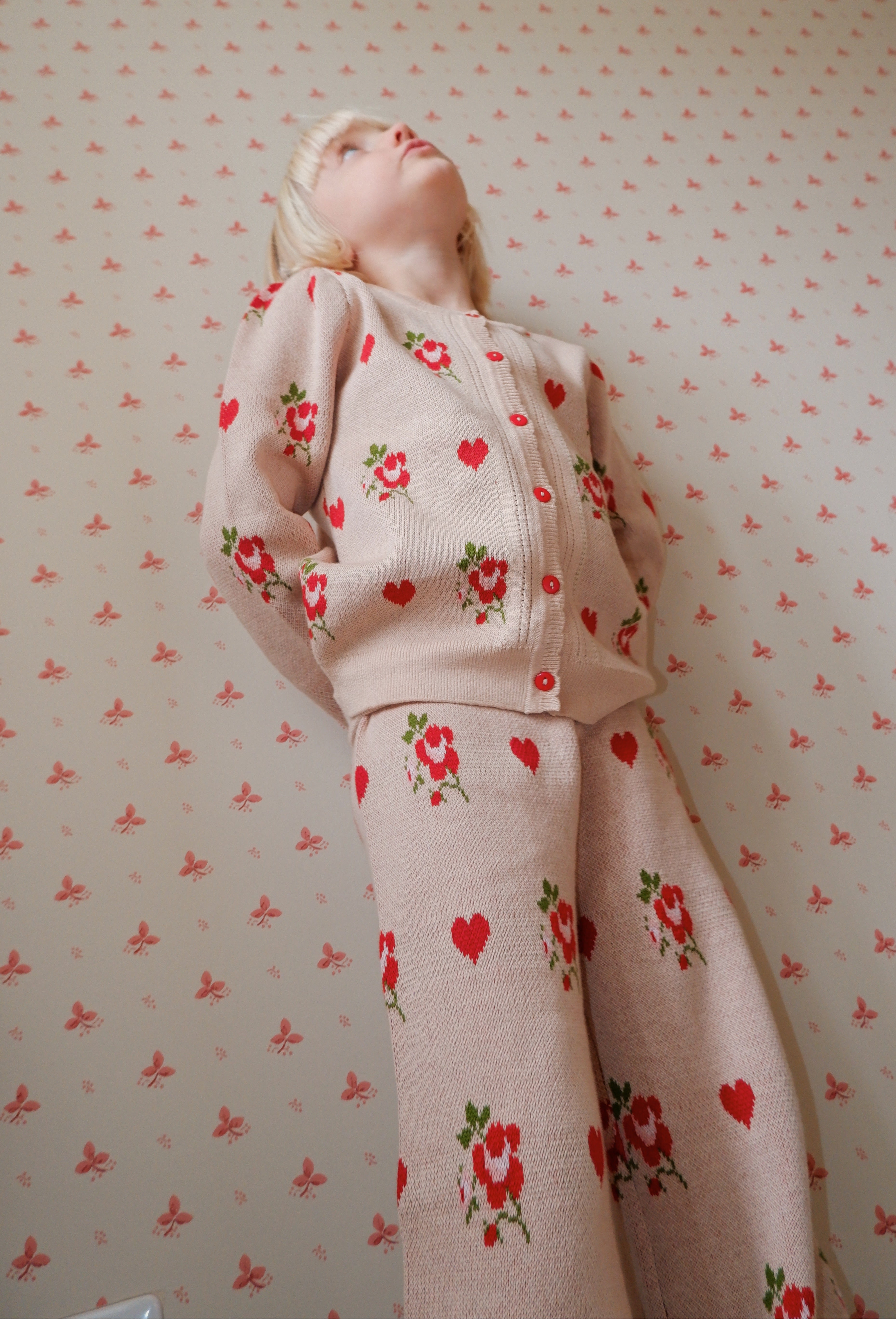 FLÖSS / AMELIA STRIK BUKSER - SOFT PINK