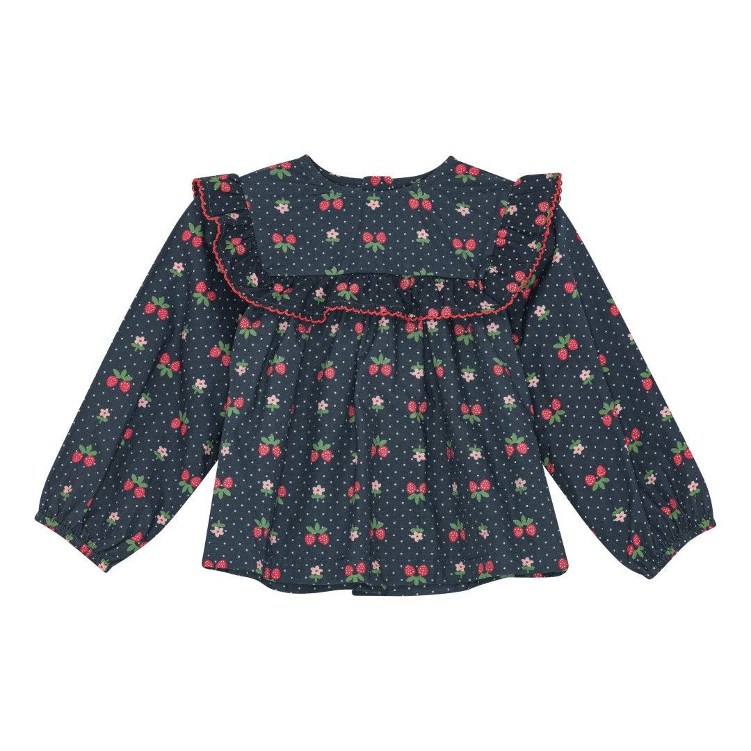 FLÖSS / SOFIA BLUSE - NAVY SPACE BERRY