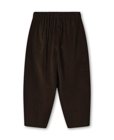 Fliink Dolly pant i farven Coffee Bean – bagsidebillede af varme og behagelige babyfløjlsbukser