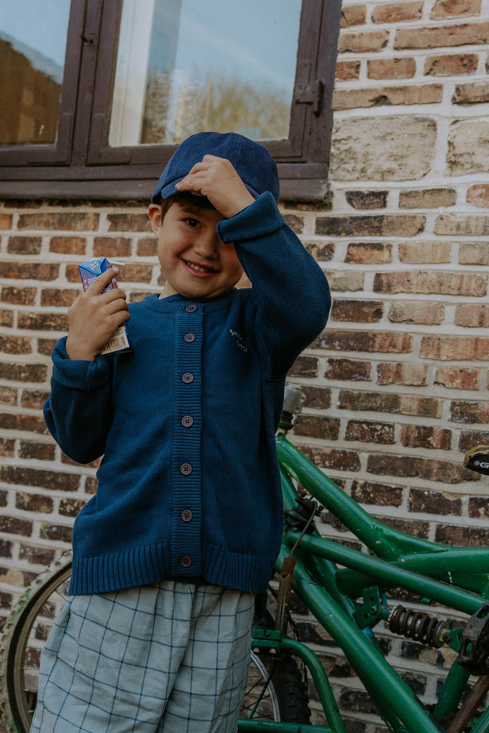 FLIINK / MAHDI STRIK CARDIGAN - INSIGNIA BLUE